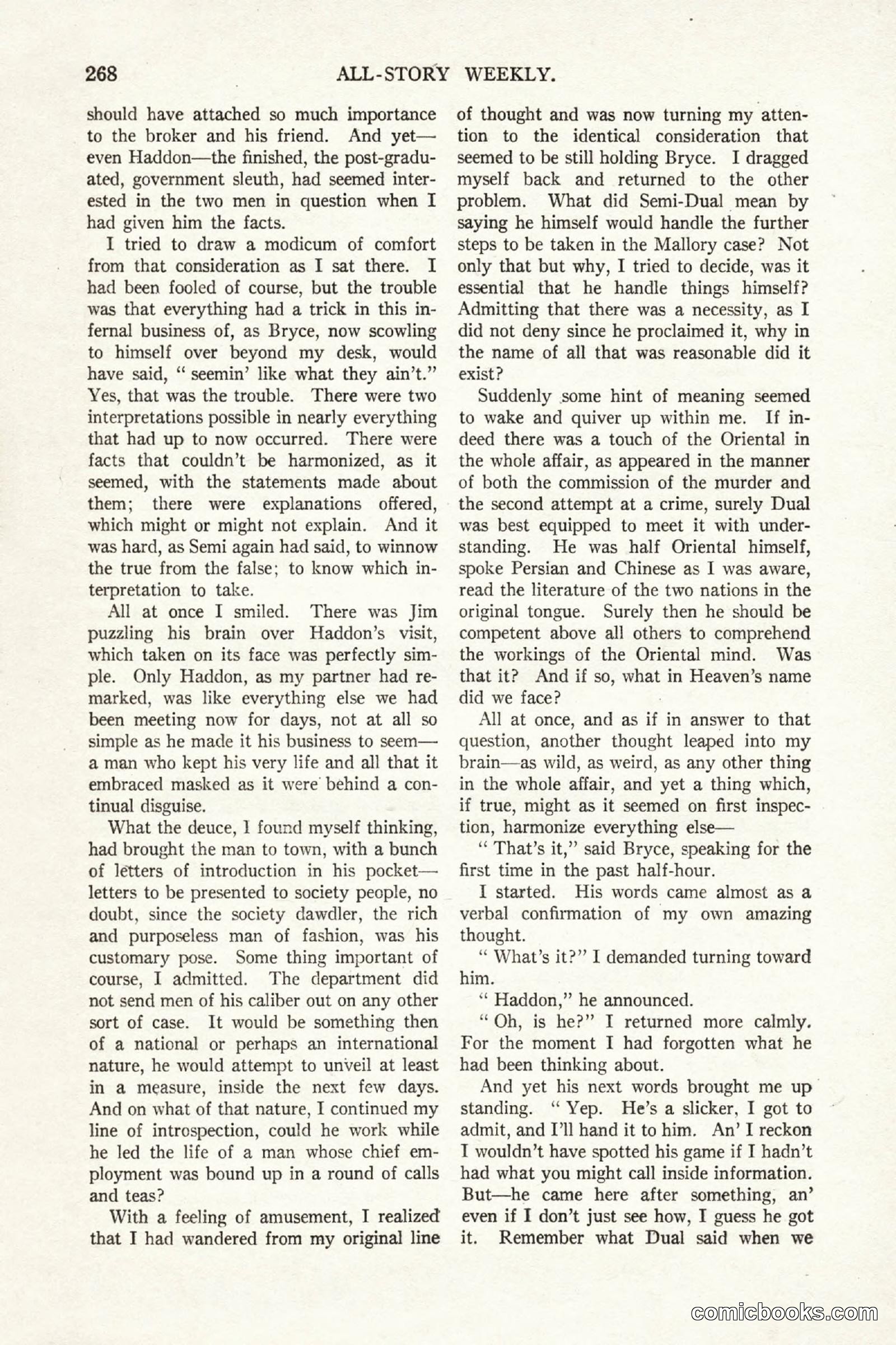 All Story Magazine, October 4, 1919 — page 106 of 208