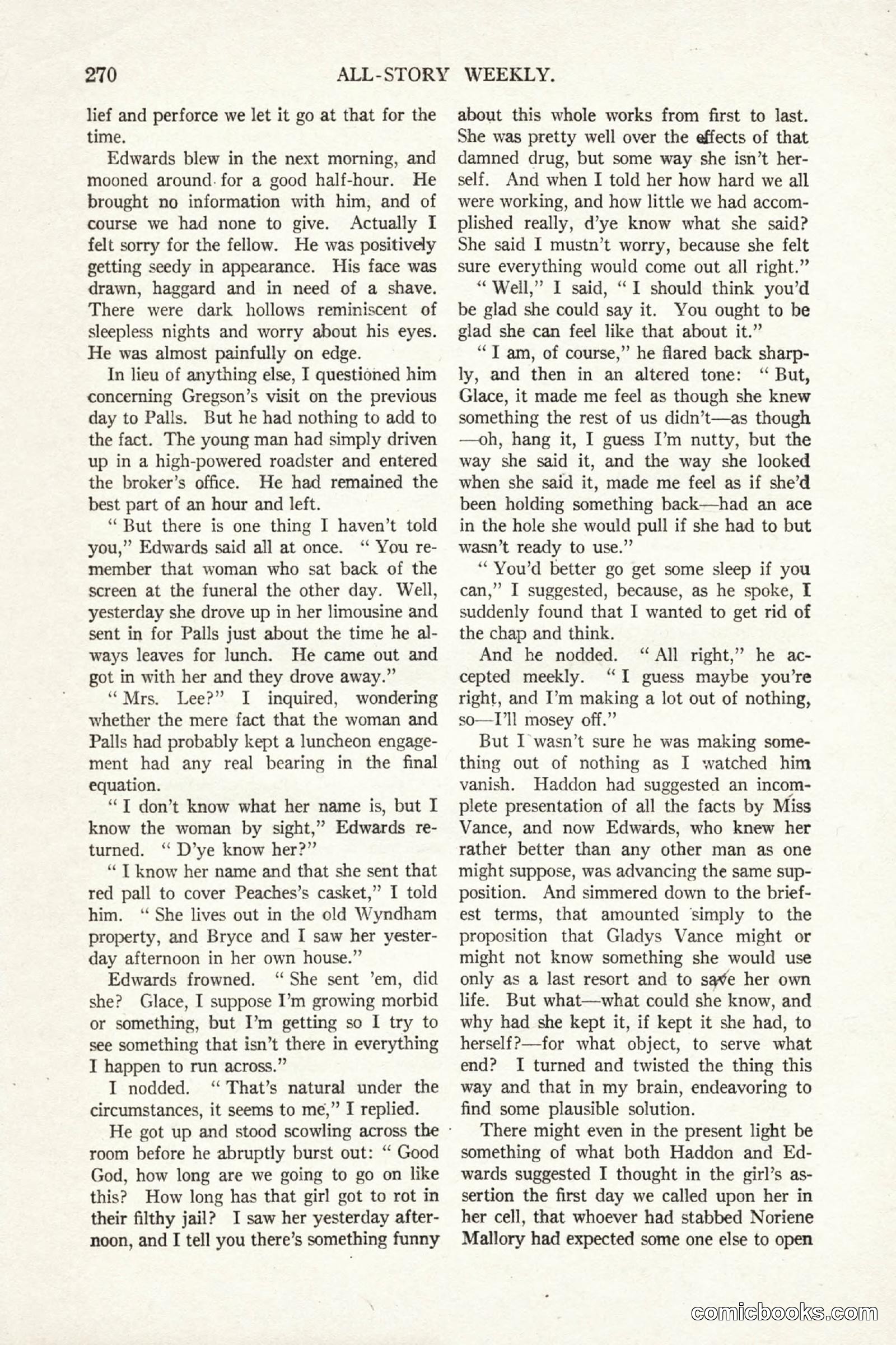 All Story Magazine, October 4, 1919 — page 108 of 208