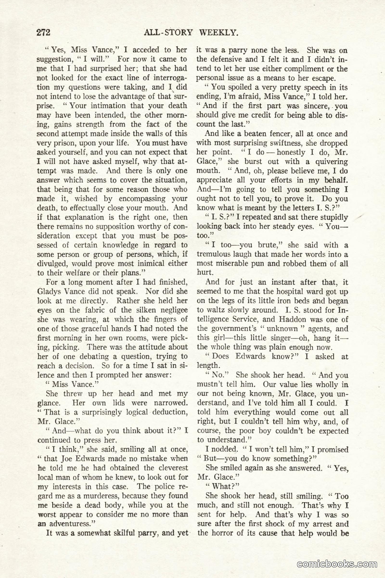 All Story Magazine, October 4, 1919 — page 110 of 208