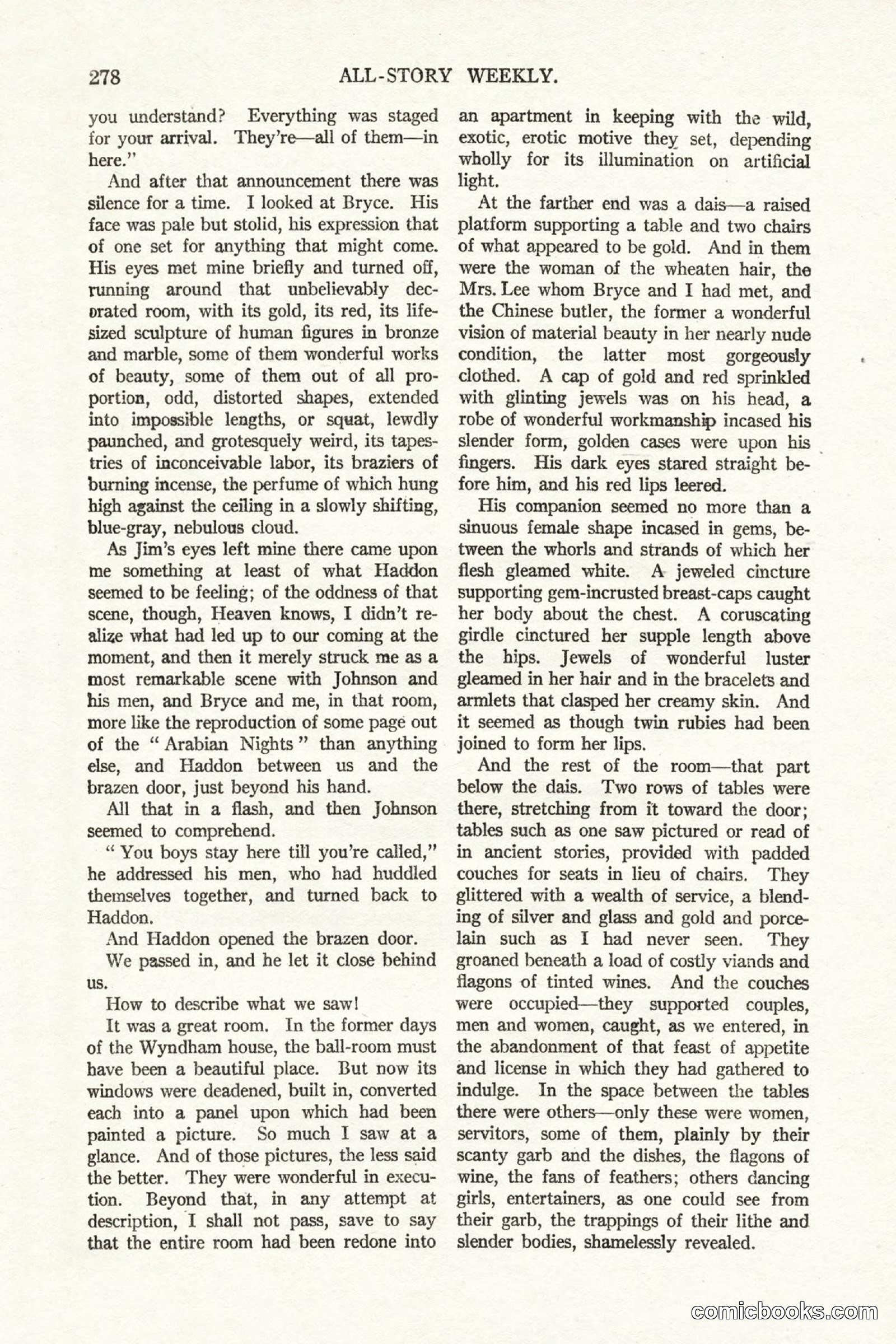 All Story Magazine, October 4, 1919 — page 116 of 208