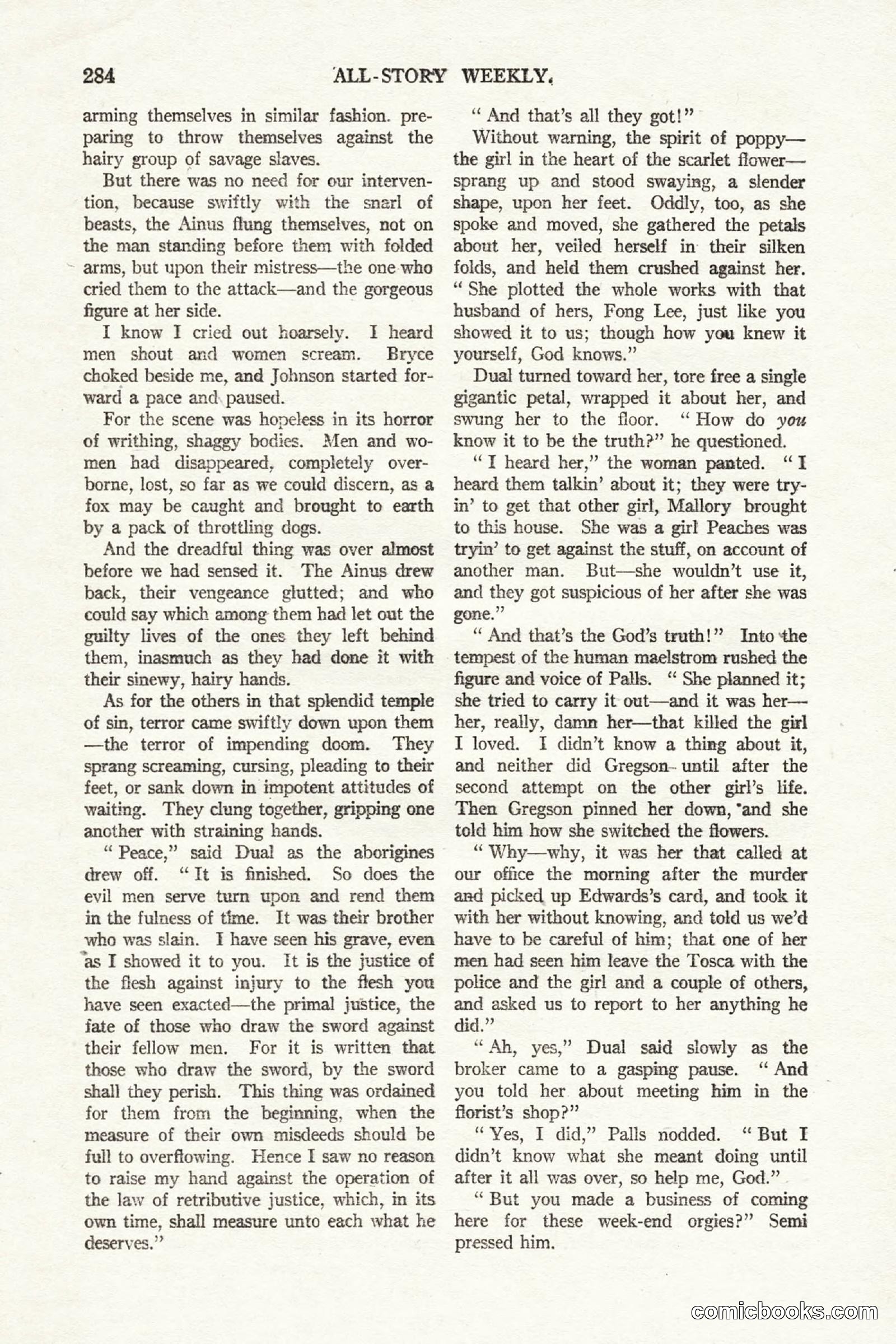 All Story Magazine, October 4, 1919 — page 122 of 208