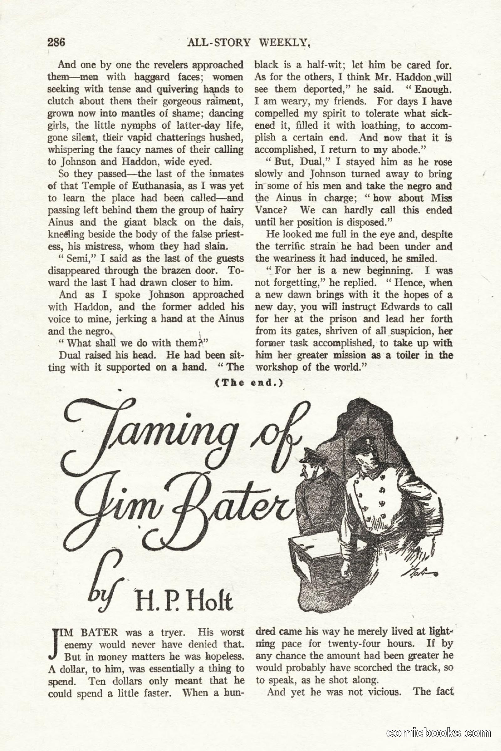 All Story Magazine, October 4, 1919 — page 124 of 208