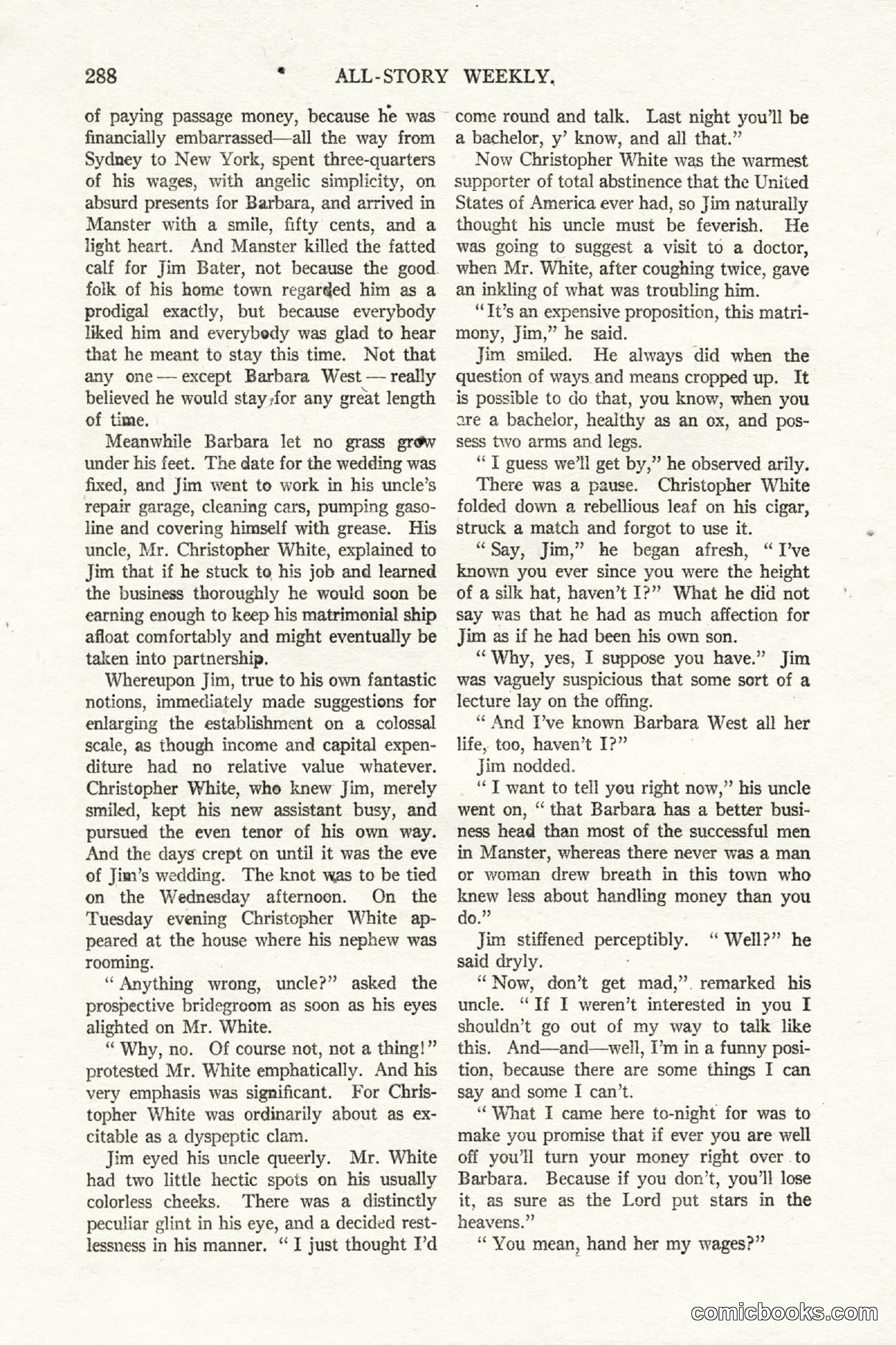 All Story Magazine, October 4, 1919 — page 126 of 208