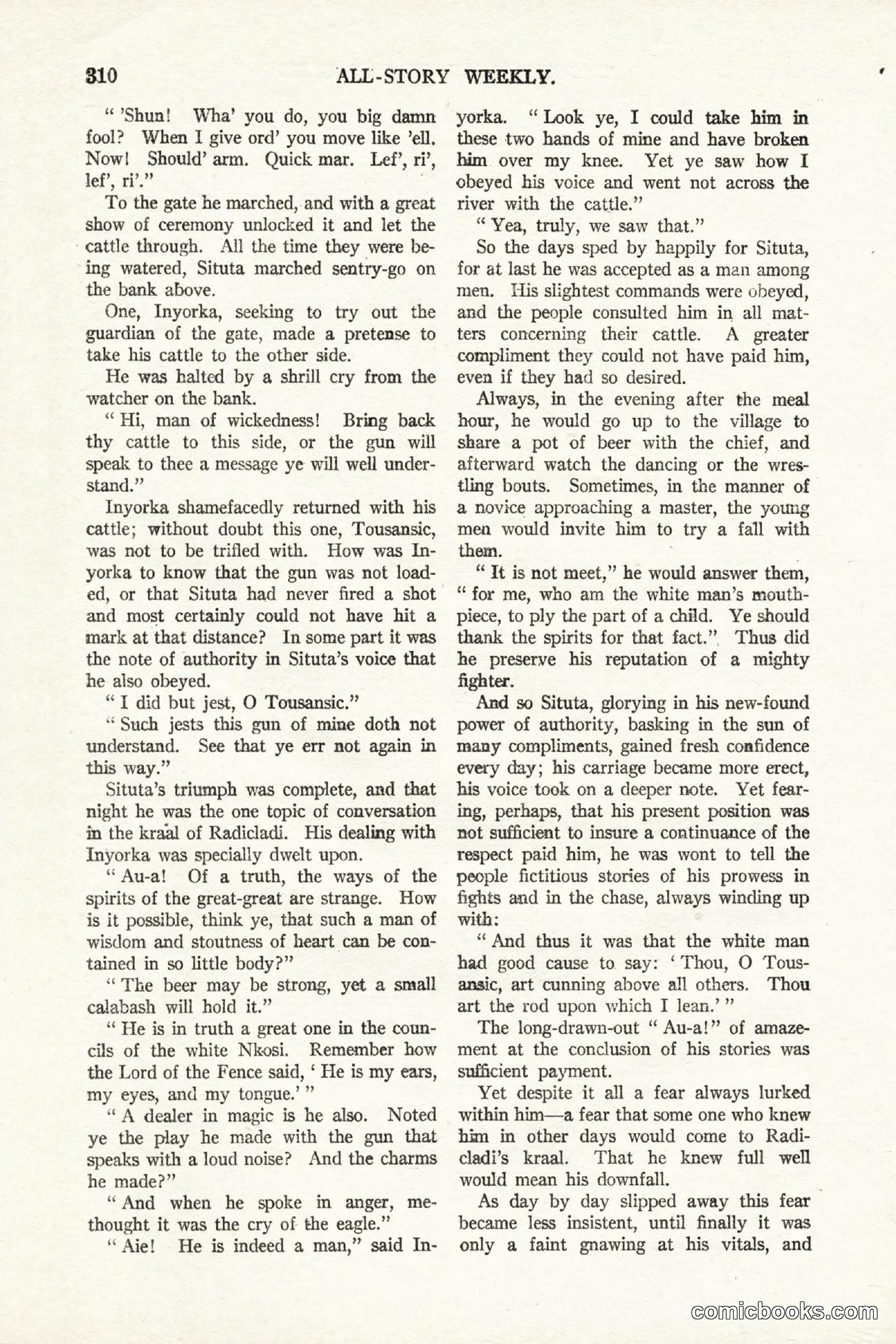 All Story Magazine, October 4, 1919 — page 148 of 208