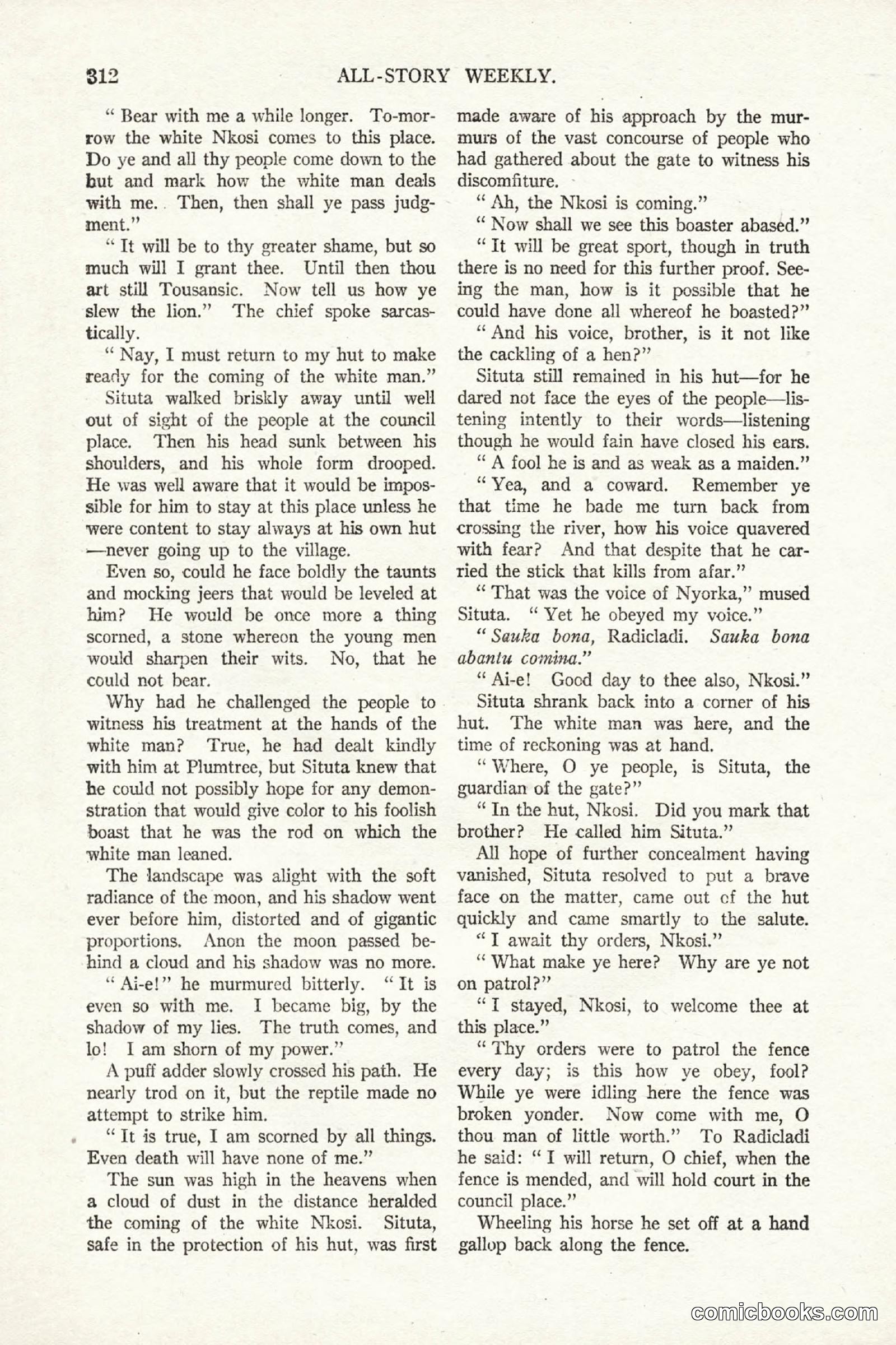 All Story Magazine, October 4, 1919 — page 150 of 208