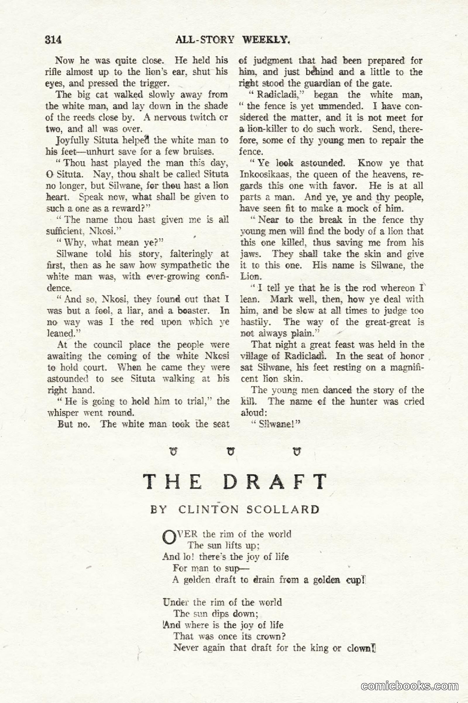All Story Magazine, October 4, 1919 — page 152 of 208