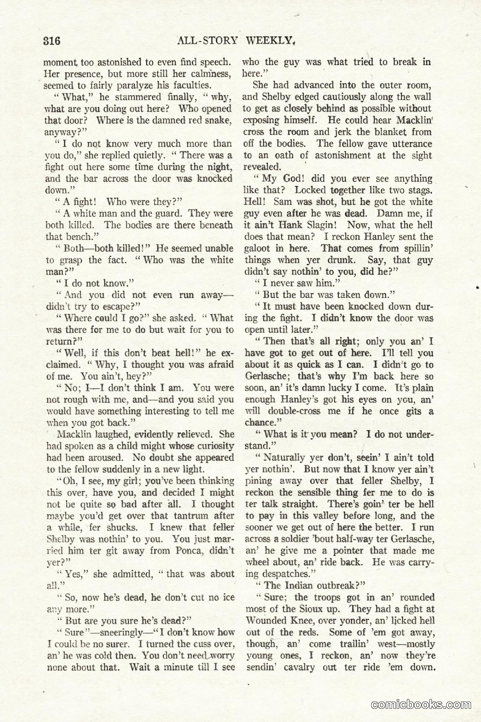 All Story Magazine, October 4, 1919 — page 154 of 208