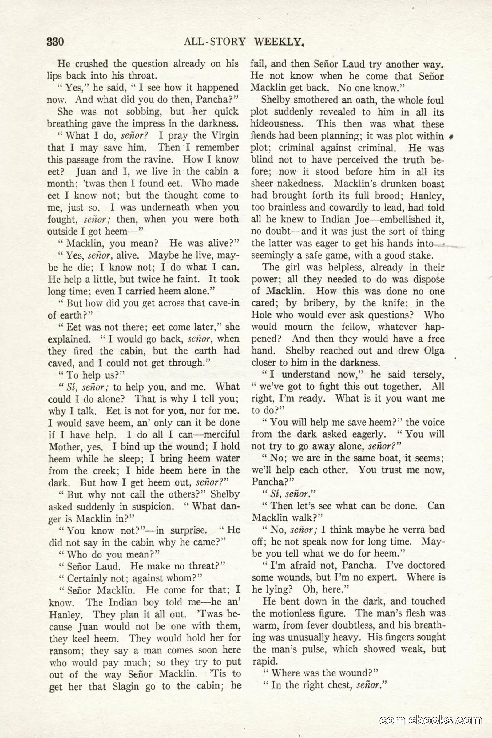 All Story Magazine, October 4, 1919 — page 168 of 208