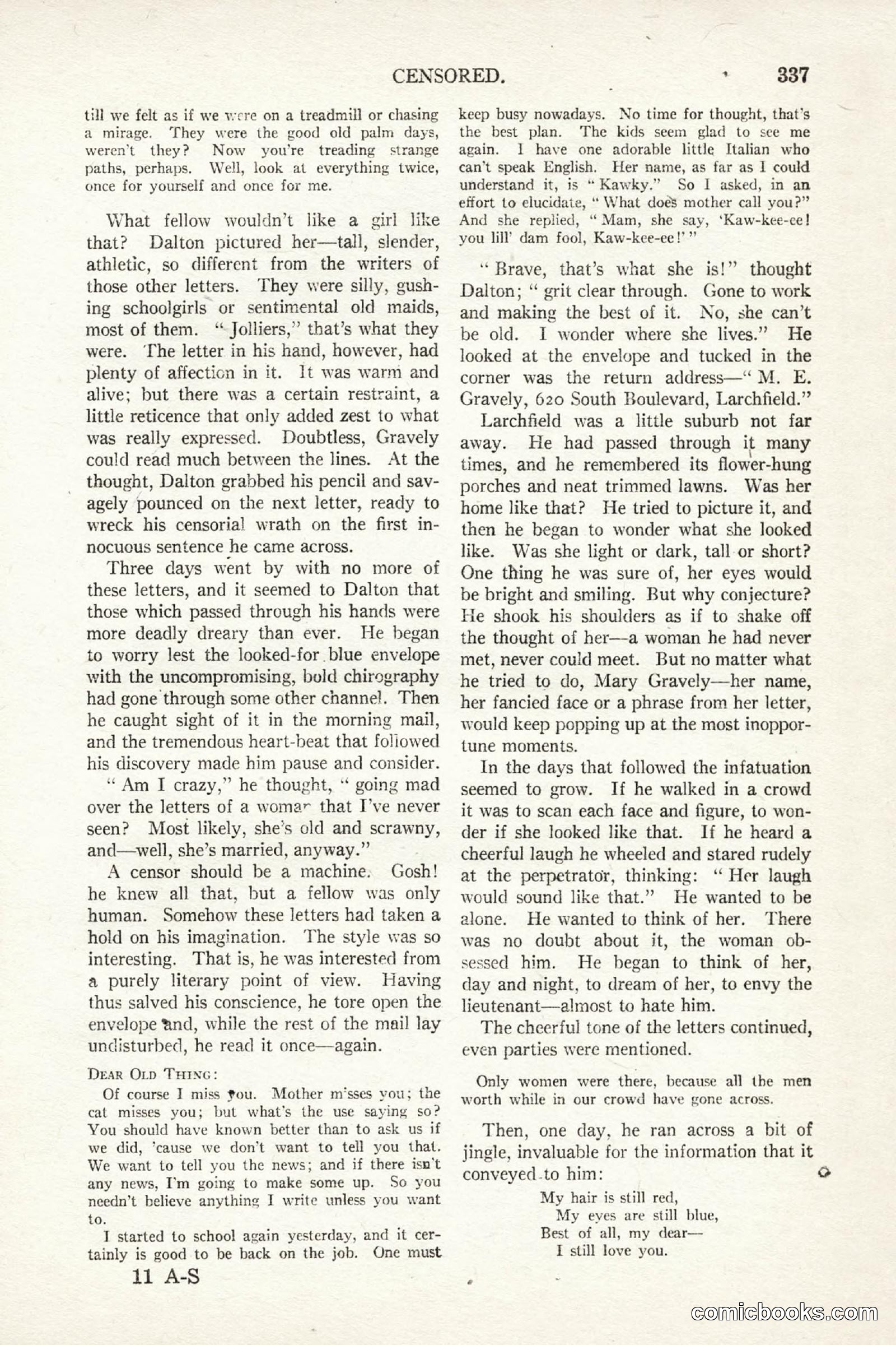 All Story Magazine, October 4, 1919 — page 175 of 208