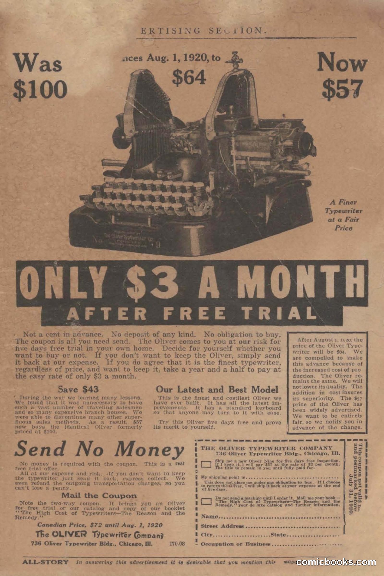 All Story Magazine, June 19, 1920 — page 3 of 155