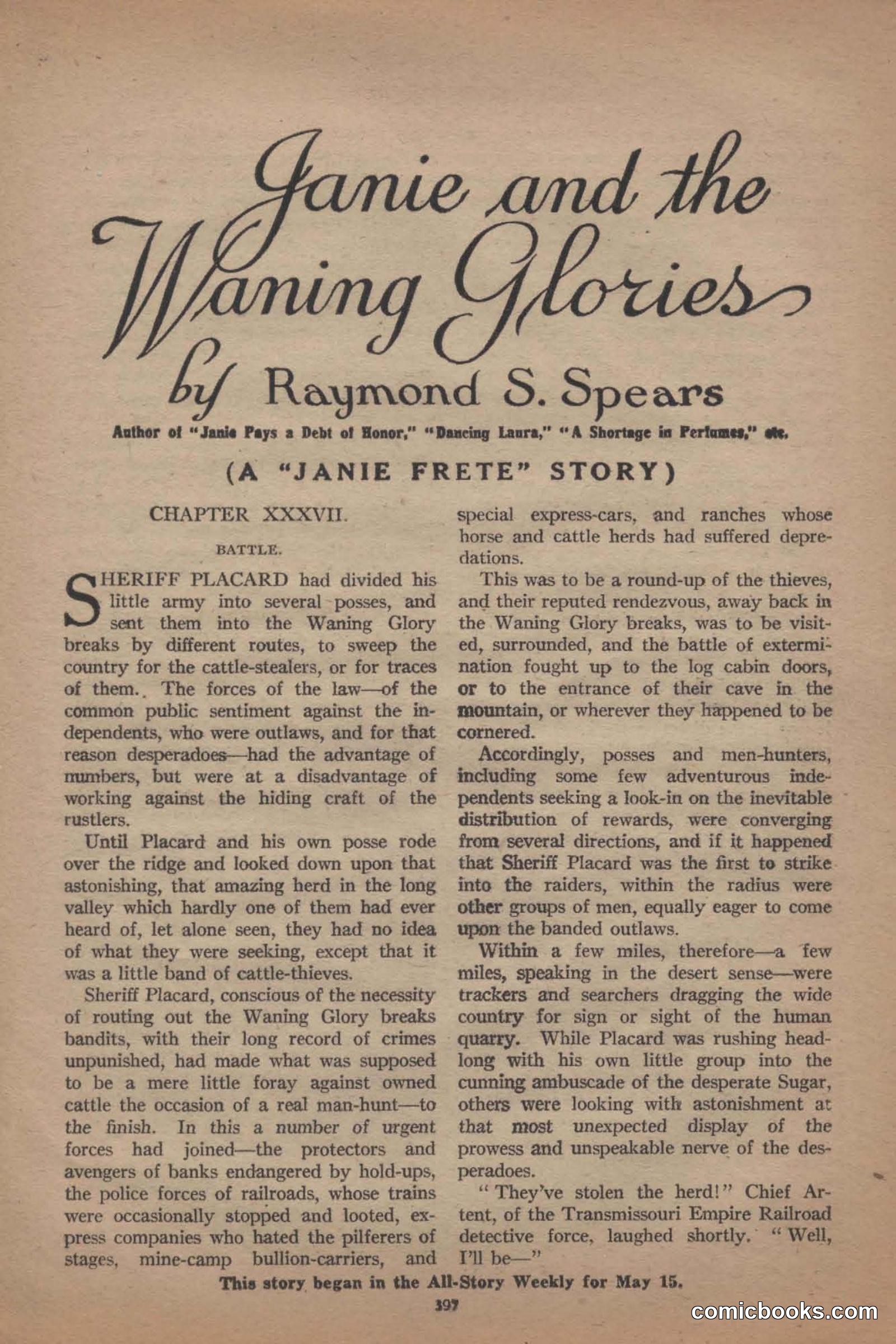 All Story Magazine, June 19, 1920 — page 119 of 155
