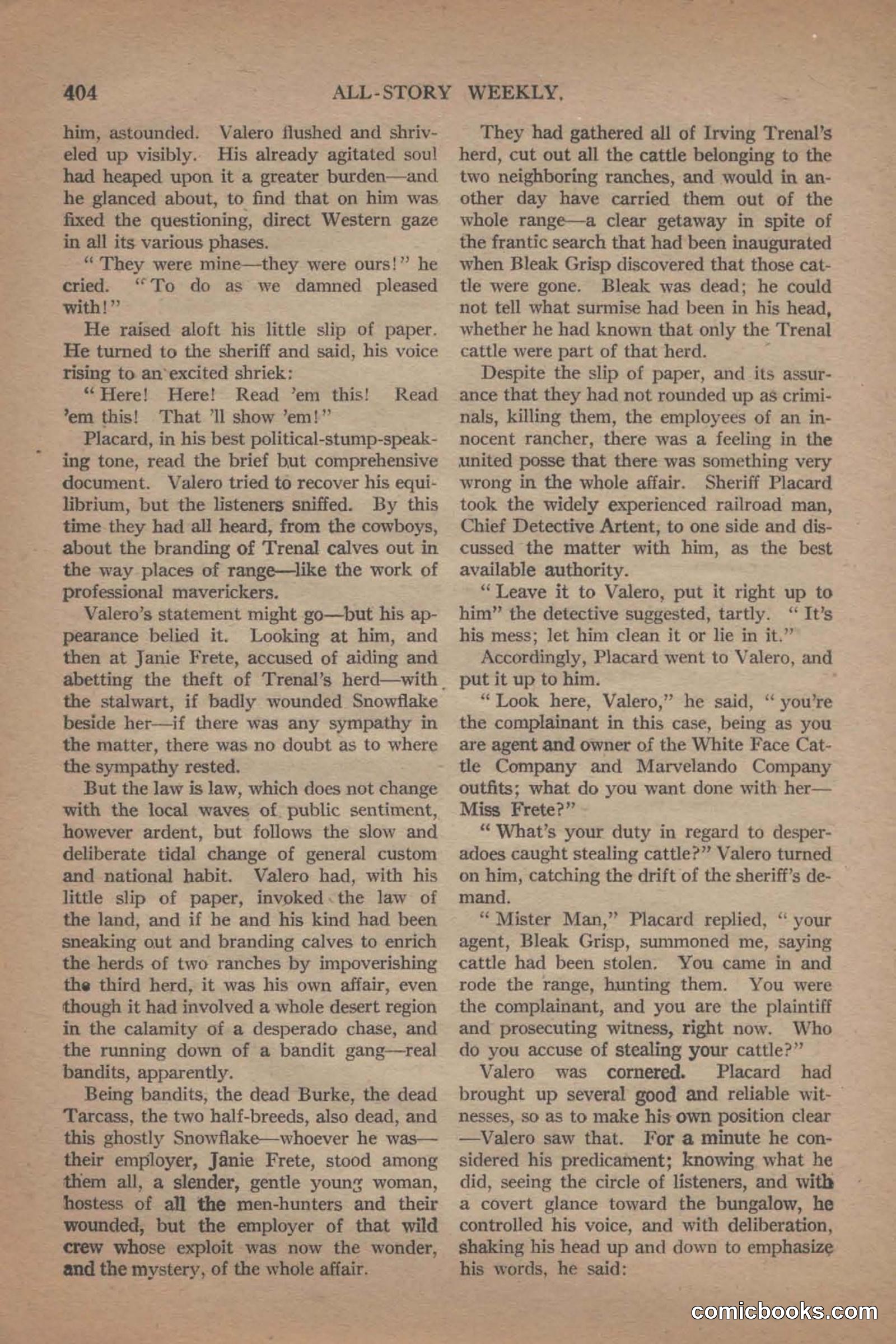 All Story Magazine, June 19, 1920 — page 126 of 155