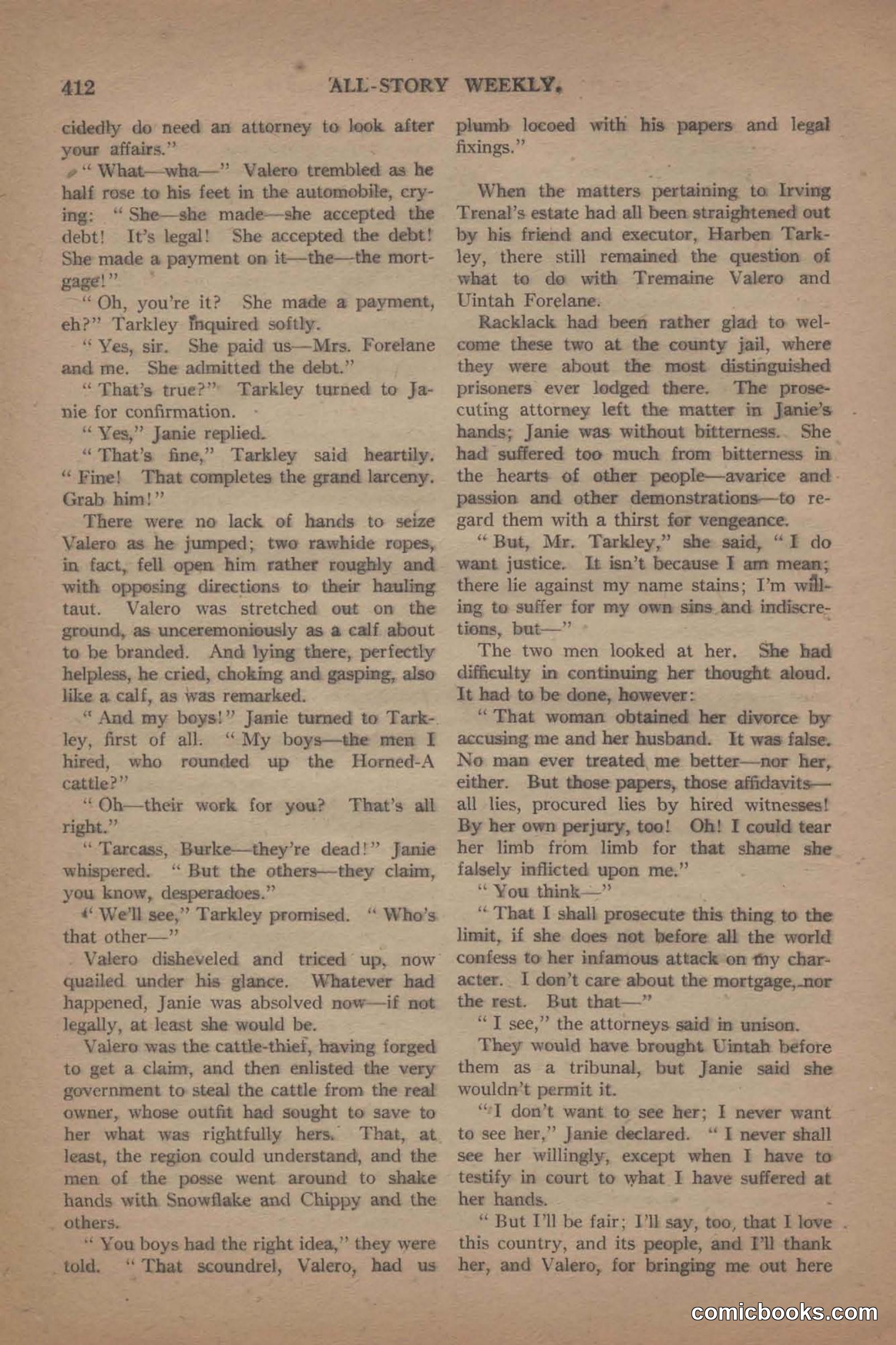 All Story Magazine, June 19, 1920 — page 134 of 155