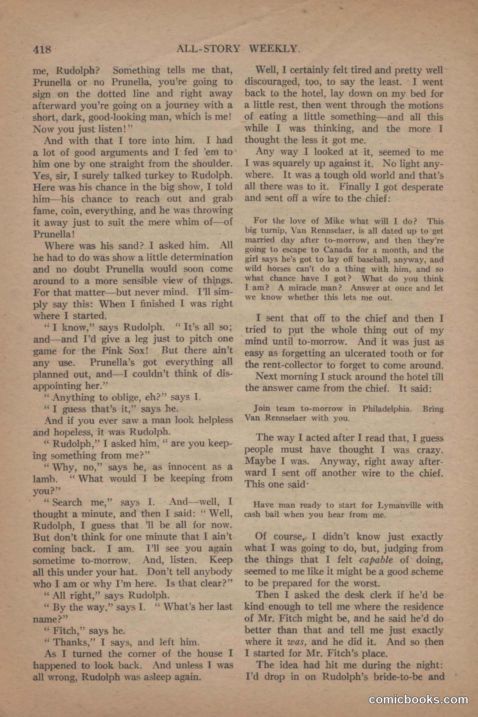 All Story Magazine, June 19, 1920 — page 140 of 155