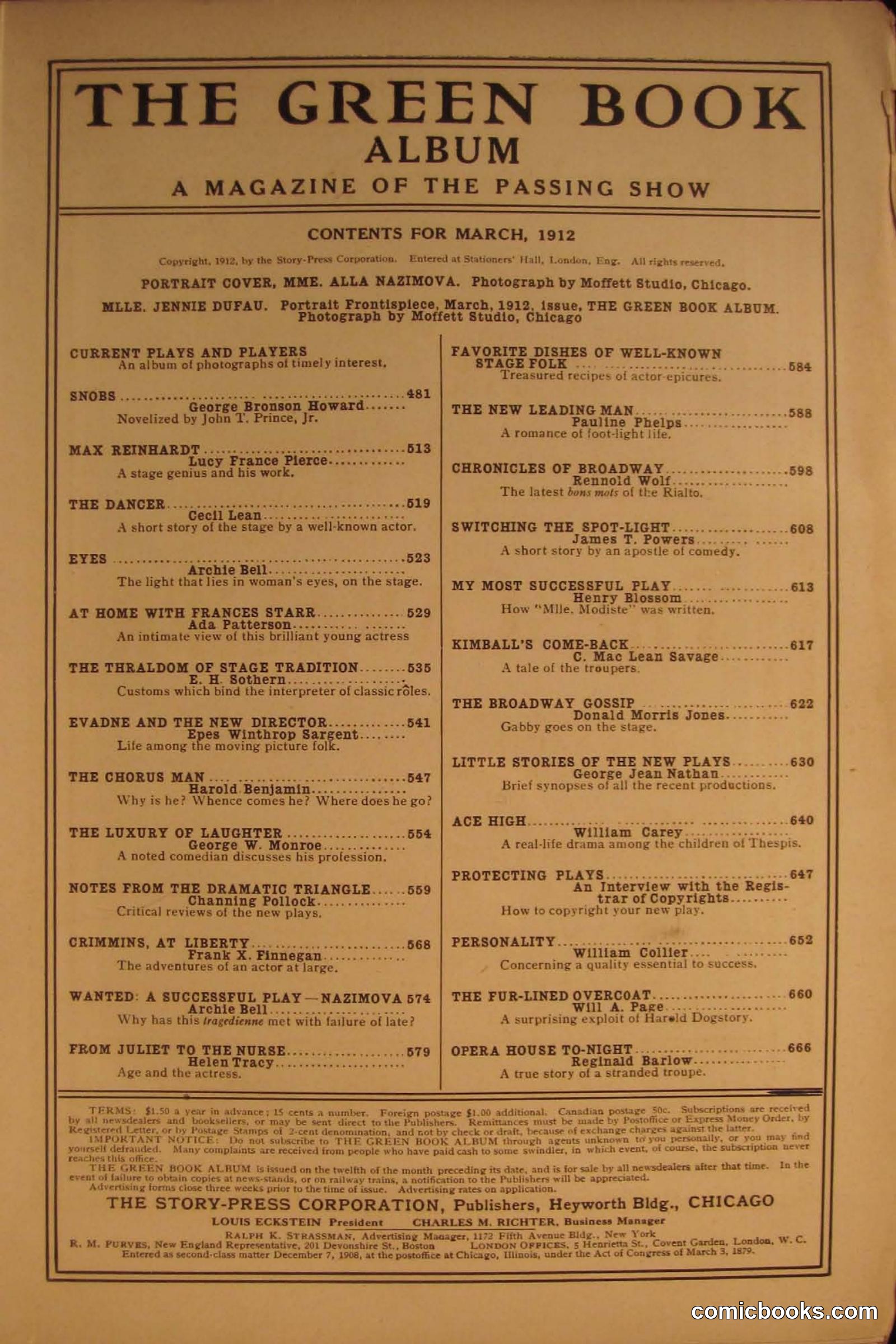 Green Book Magazine, March 1912 — page 5 of 244