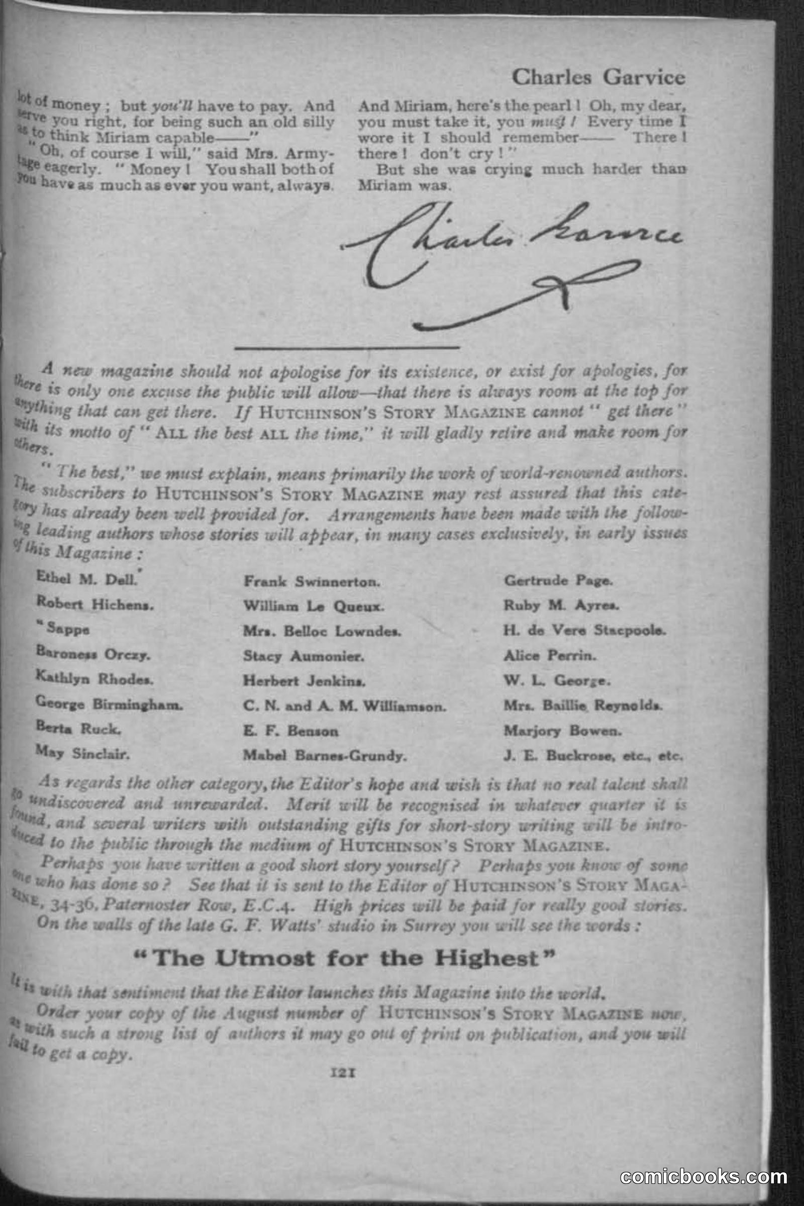 Hutchinsons Story Magazine, July 1919 — page 125 of 132