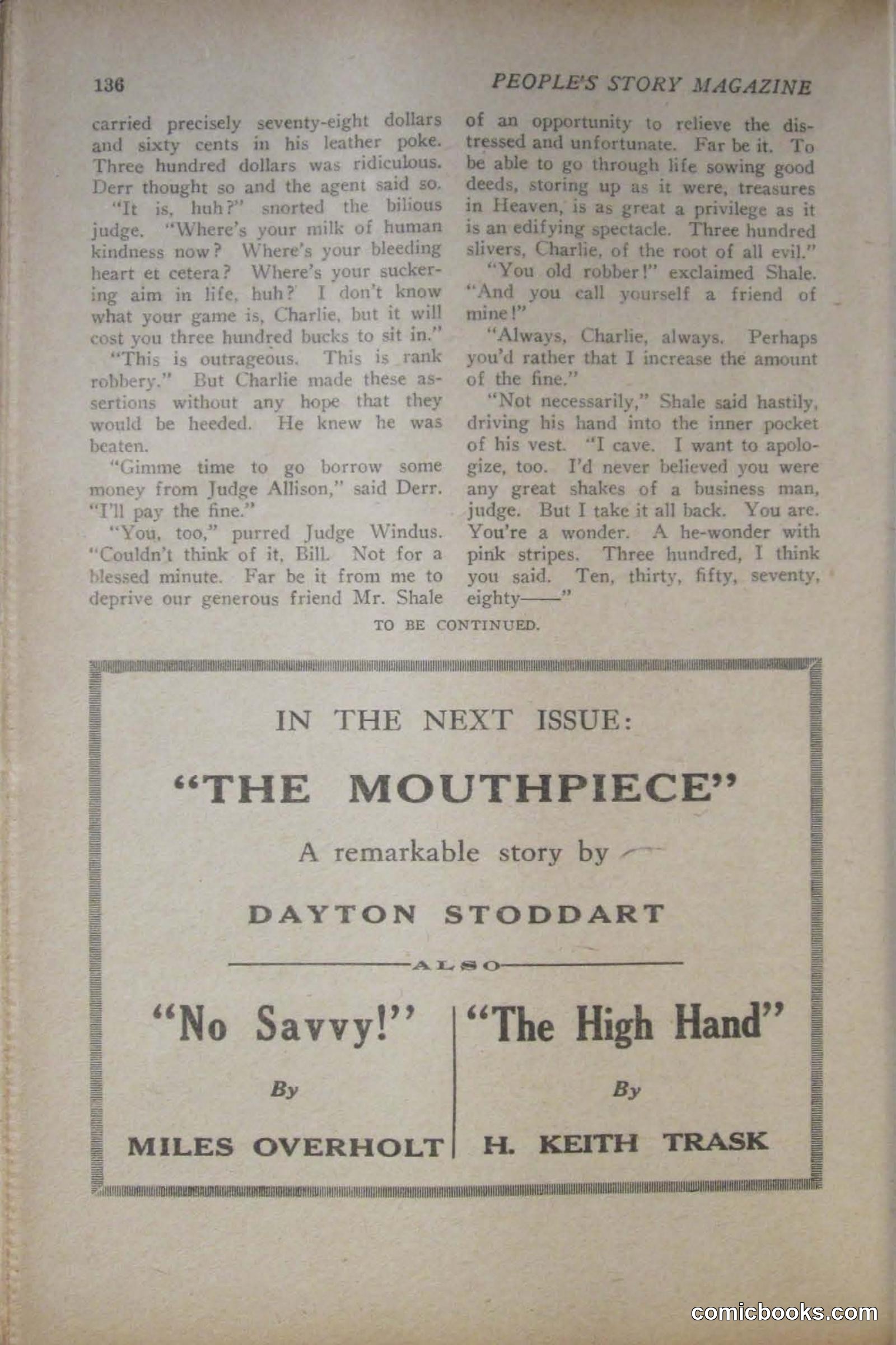 Peoples Magazine, November 25, 1922 — page 138 of 196