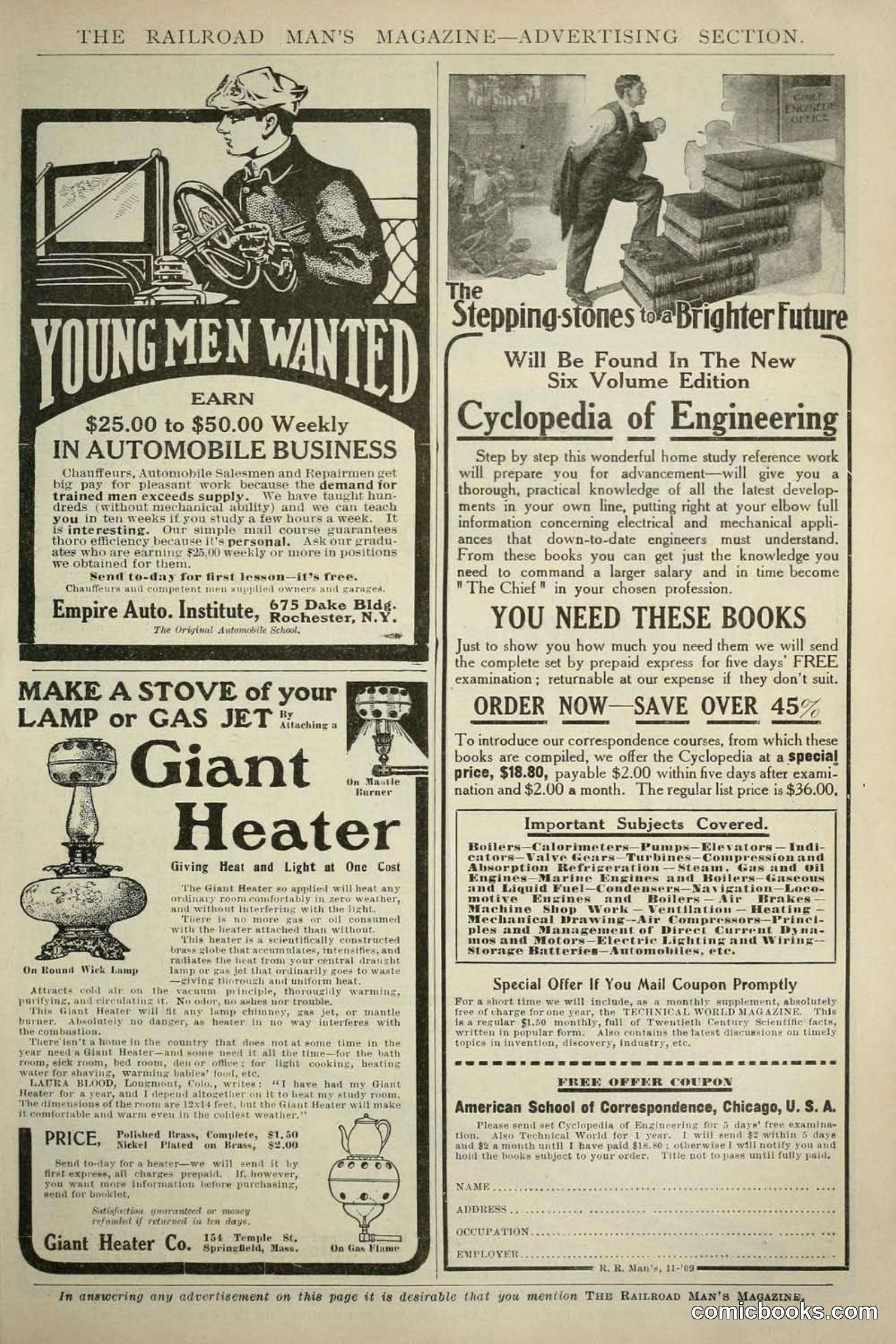Railroad Mans Magazine, November 1909 — page 203 of 212