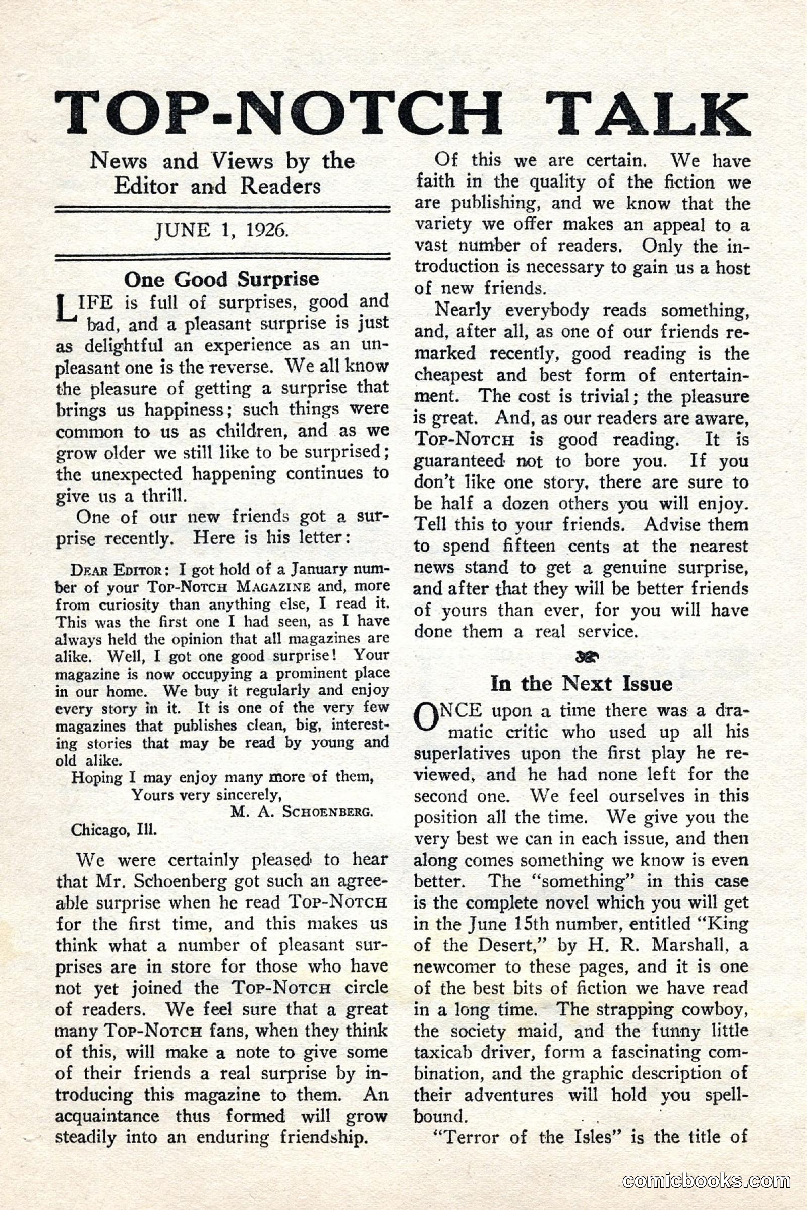 Top Notch Magazine, June 1, 1926 — page 162 of 174