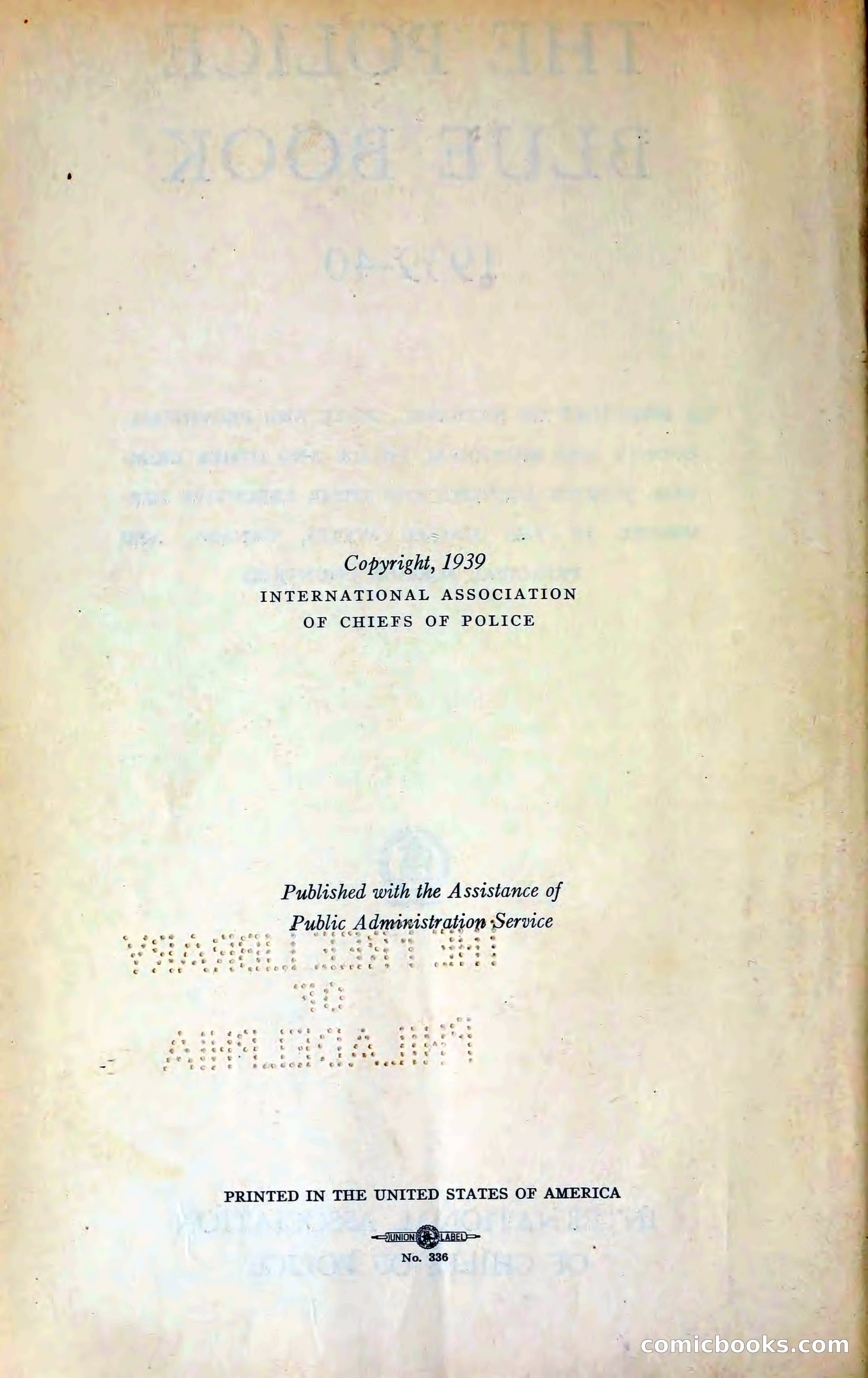 The Police Blue Book — page 7 of 281