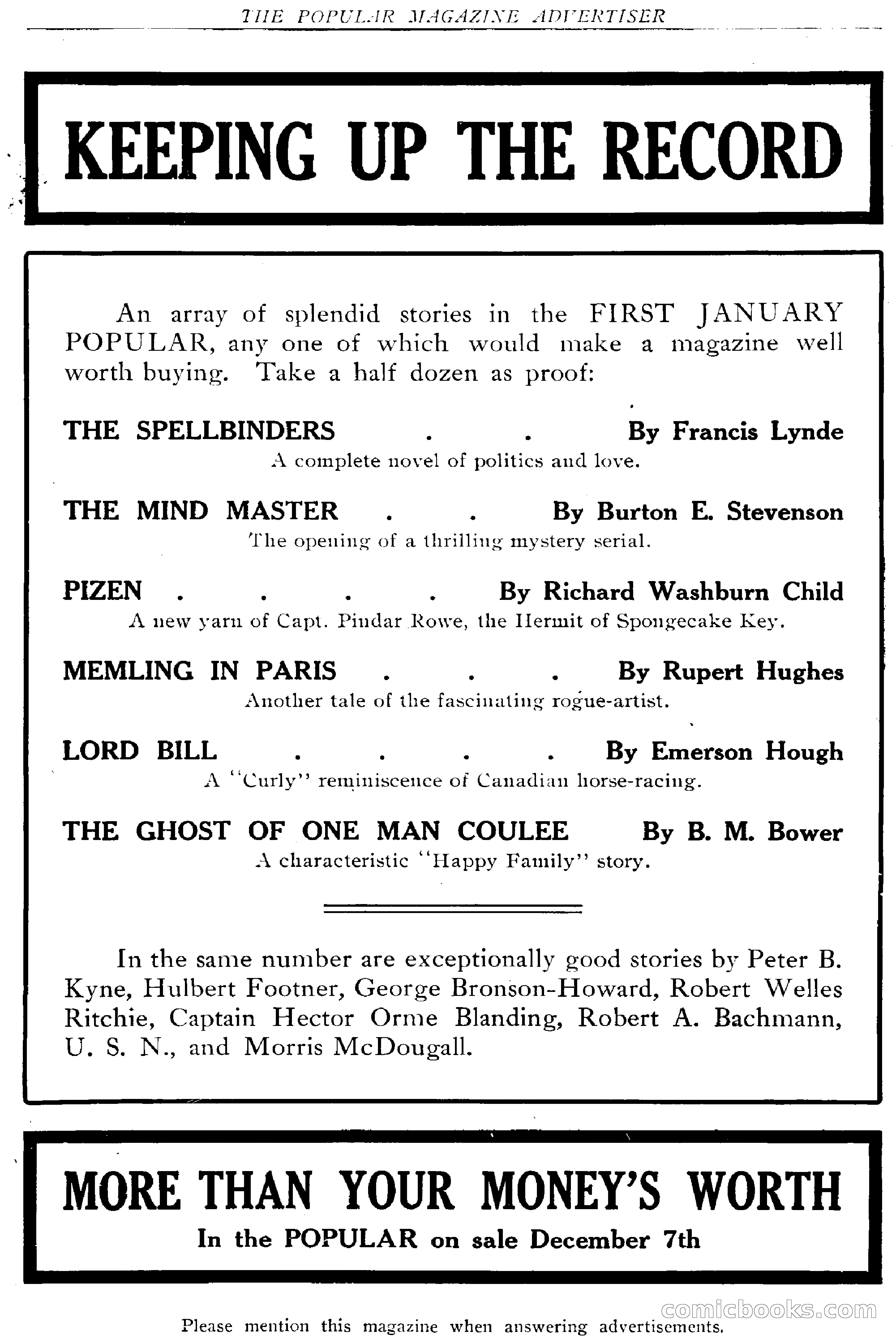 The Popular Magazine, December 1912 — page 3 of 240