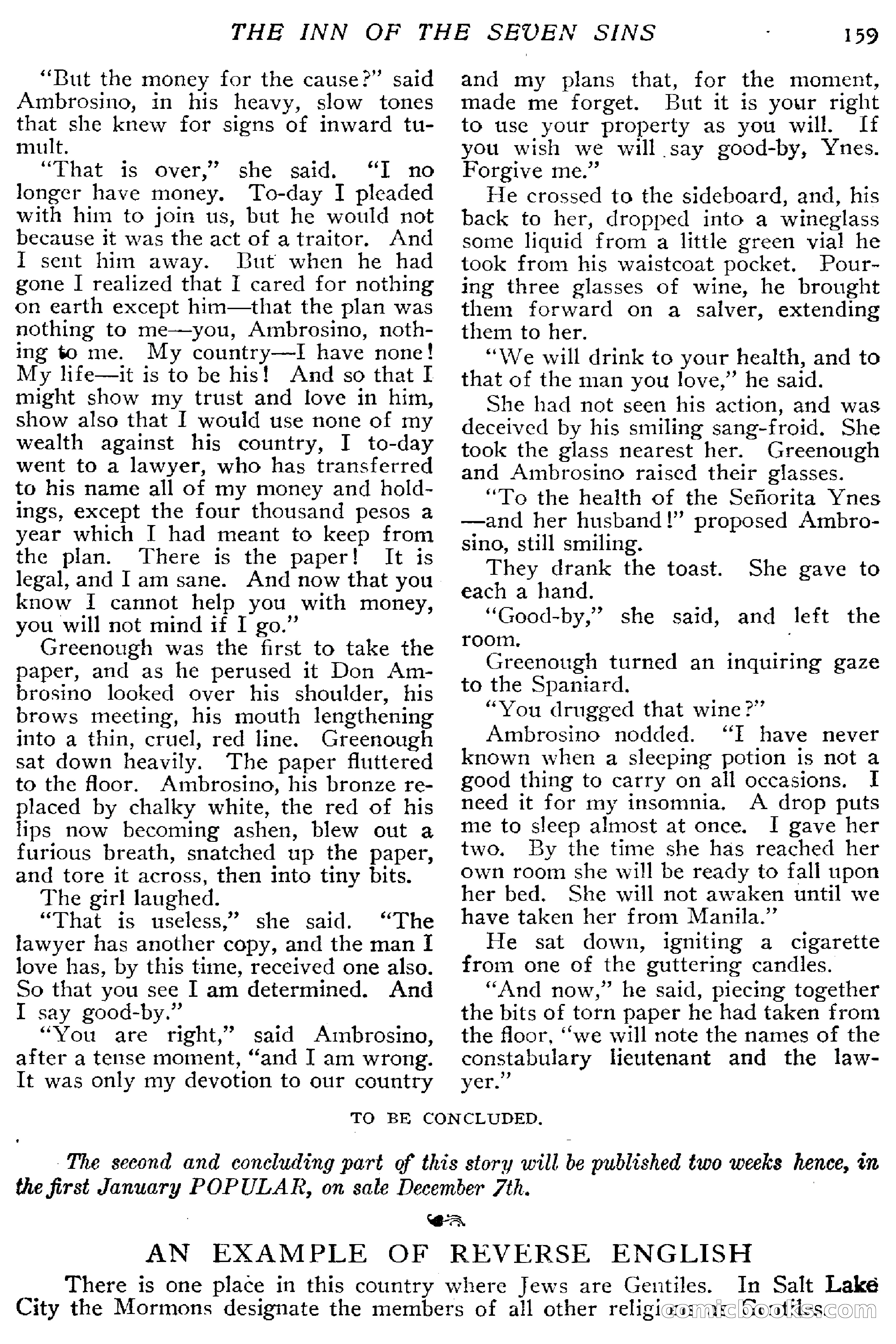 The Popular Magazine, December 1912 — page 165 of 240