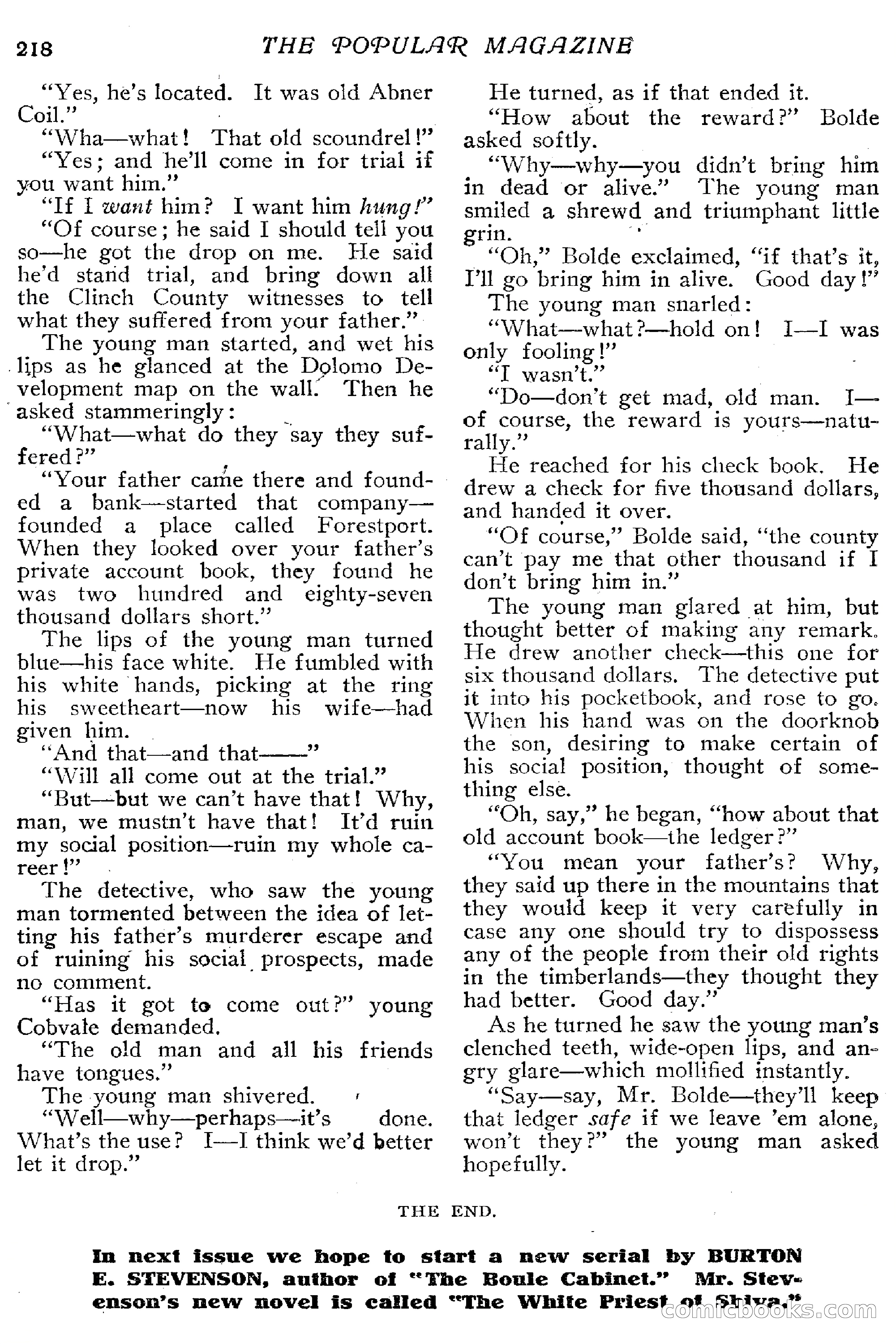 The Popular Magazine, December 1912 — page 224 of 240