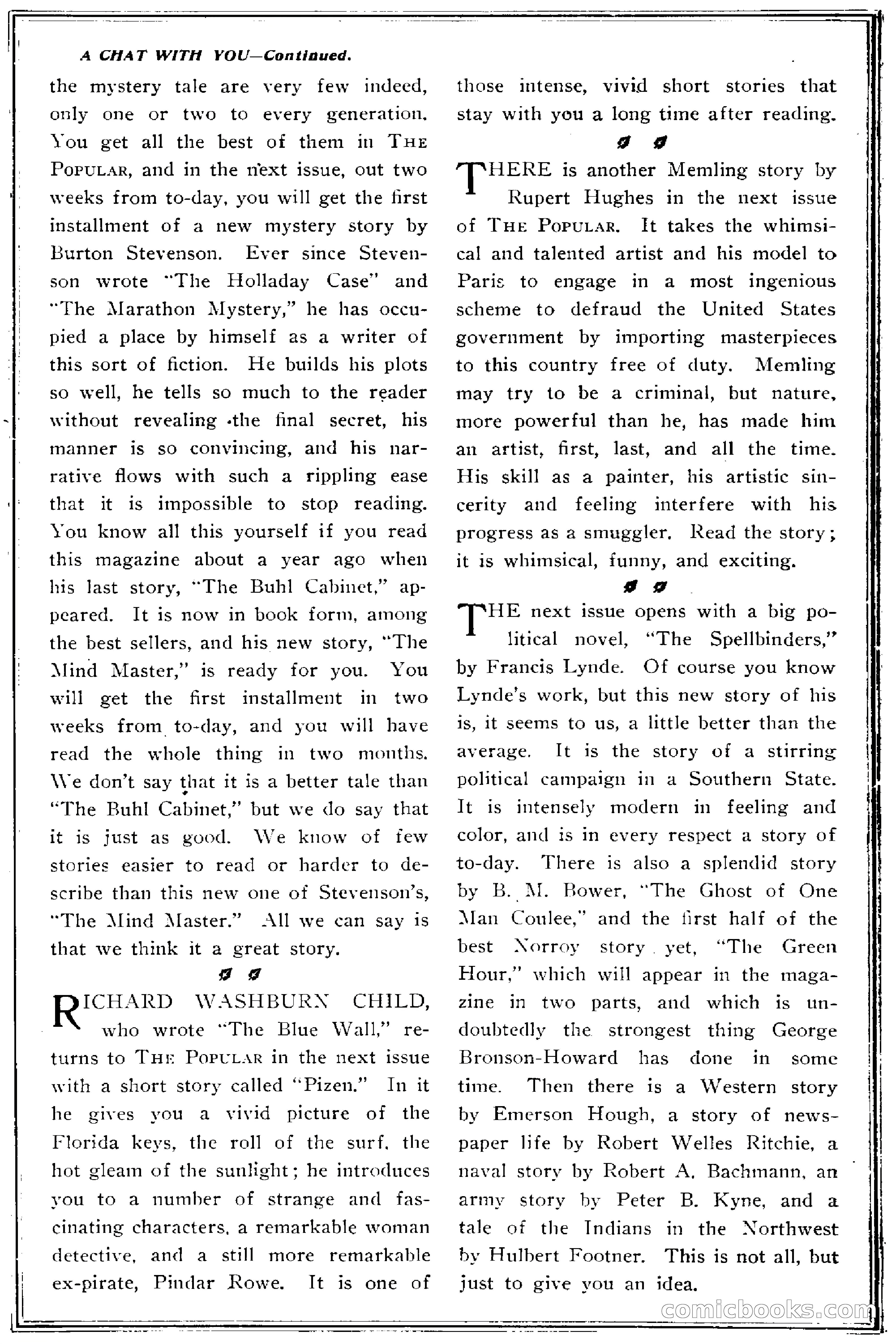 The Popular Magazine, December 1912 — page 232 of 240