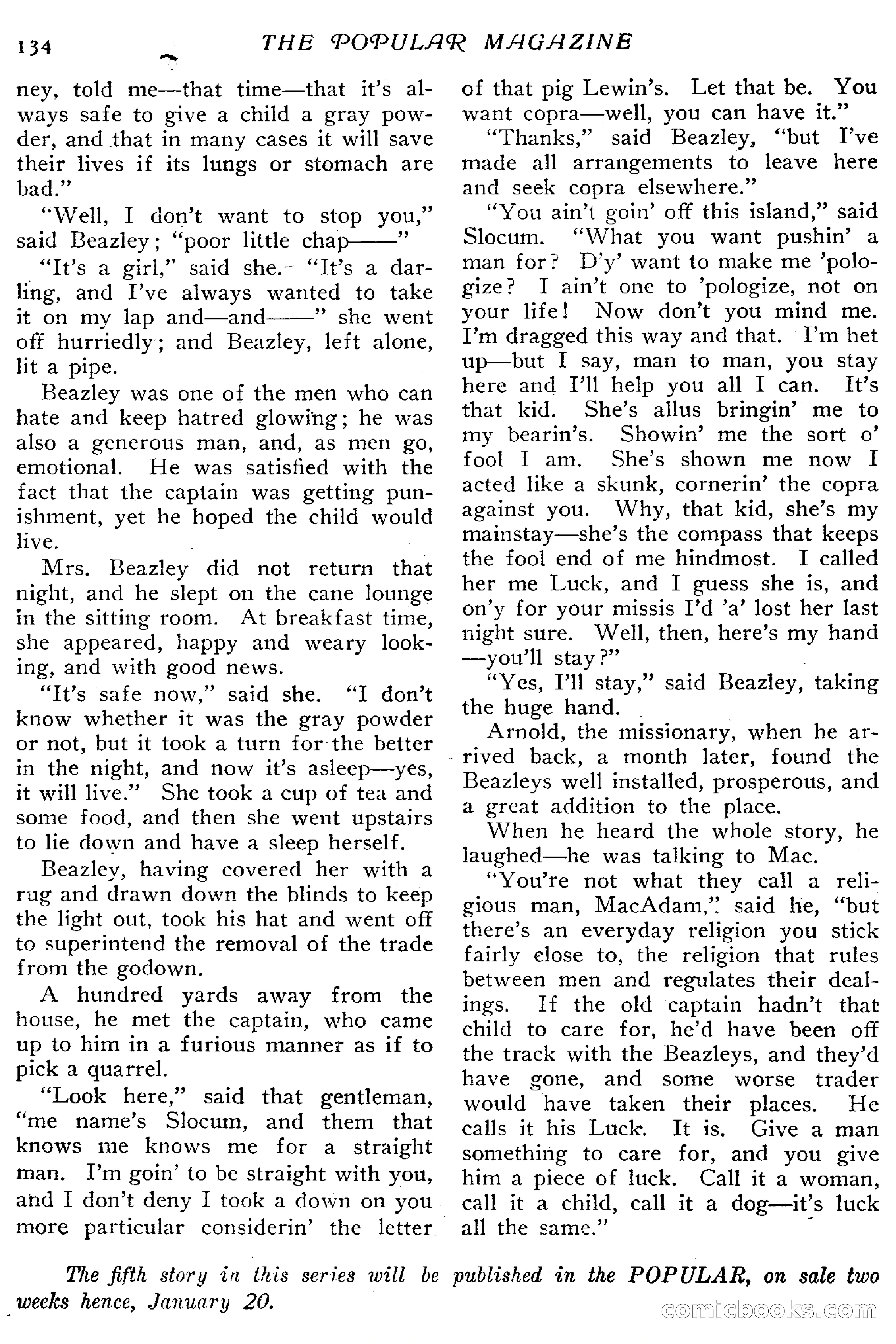 The Popular Magazine, January 7, 1916 — page 140 of 248