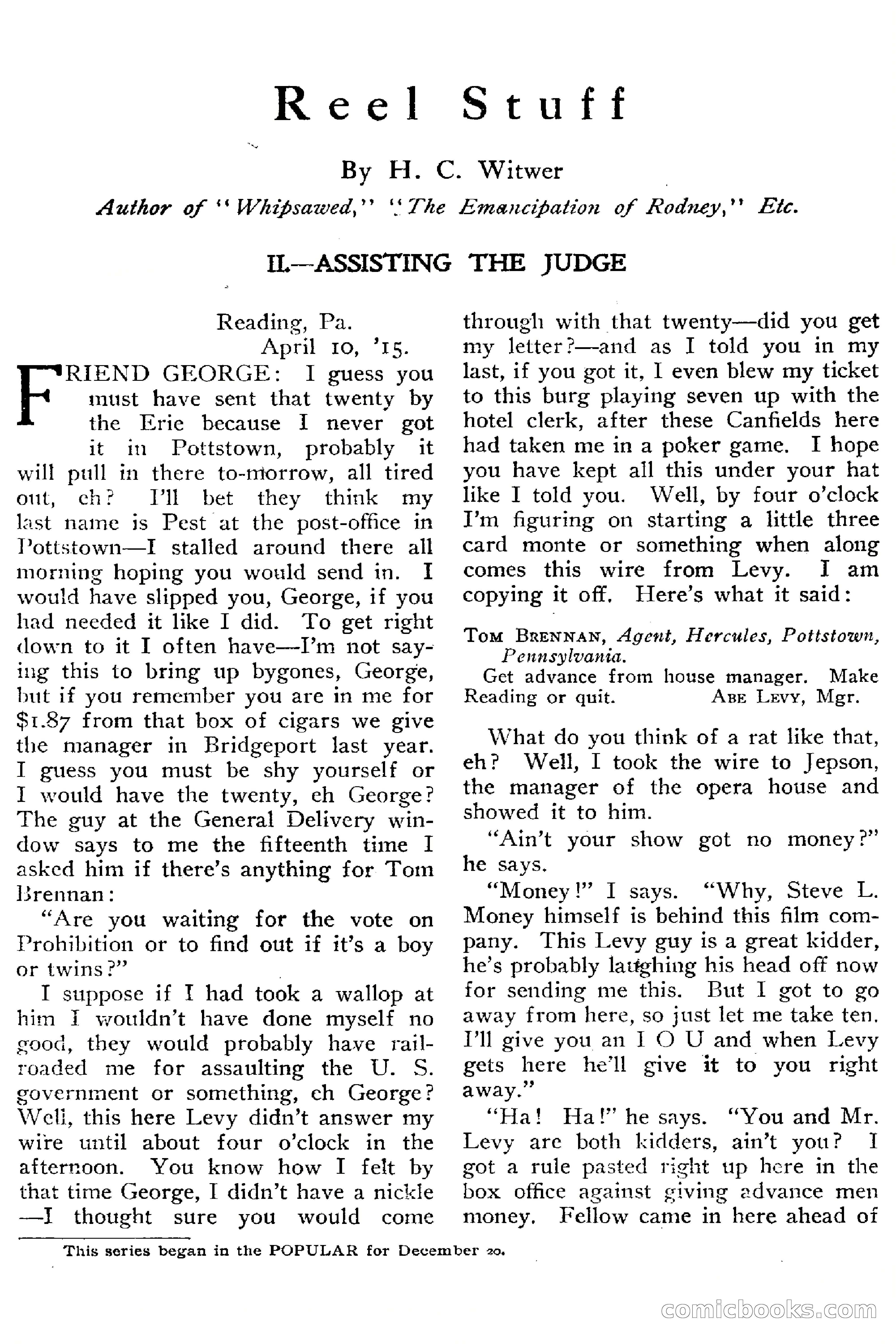 The Popular Magazine, January 7, 1916 — page 176 of 248