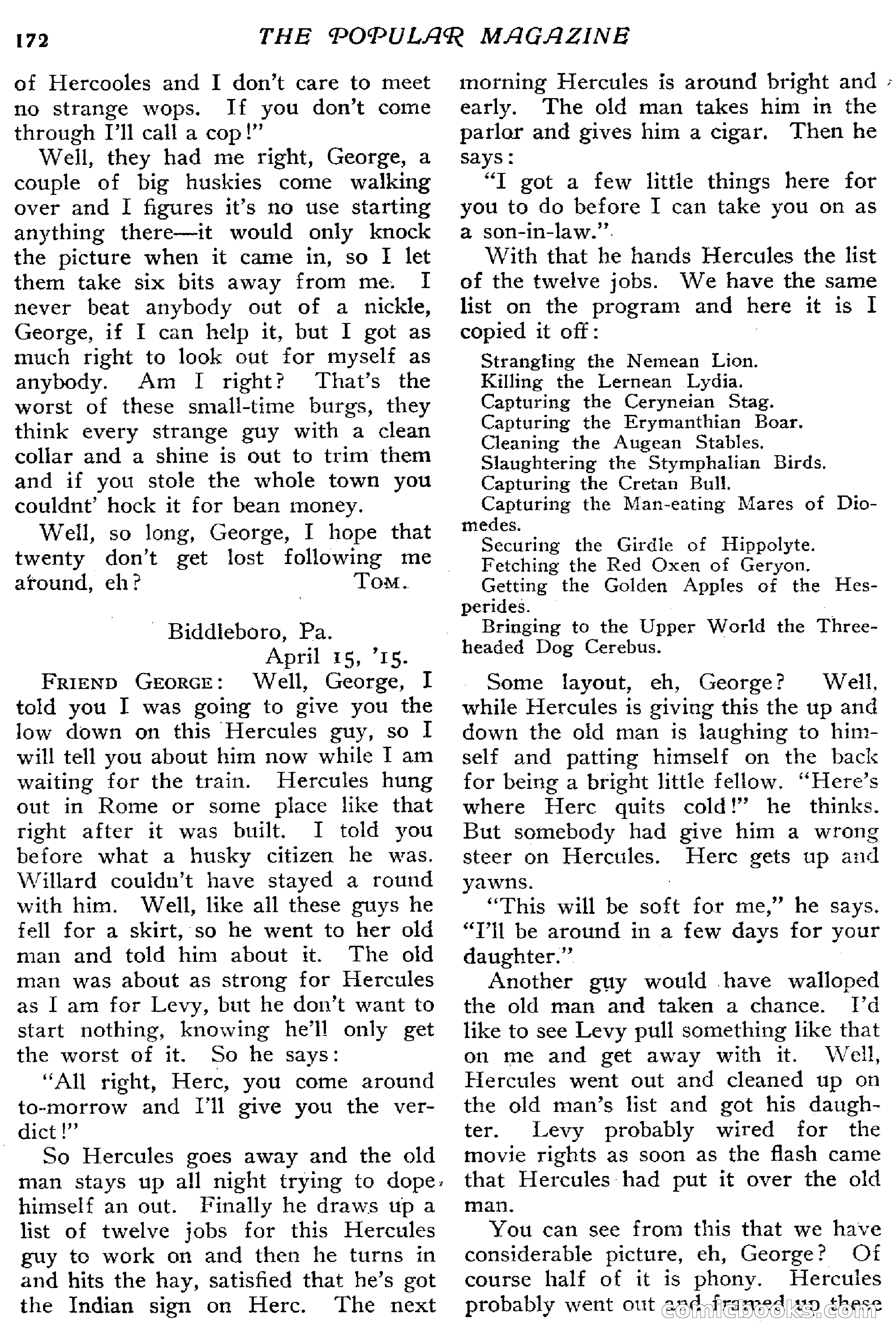 The Popular Magazine, January 7, 1916 — page 178 of 248