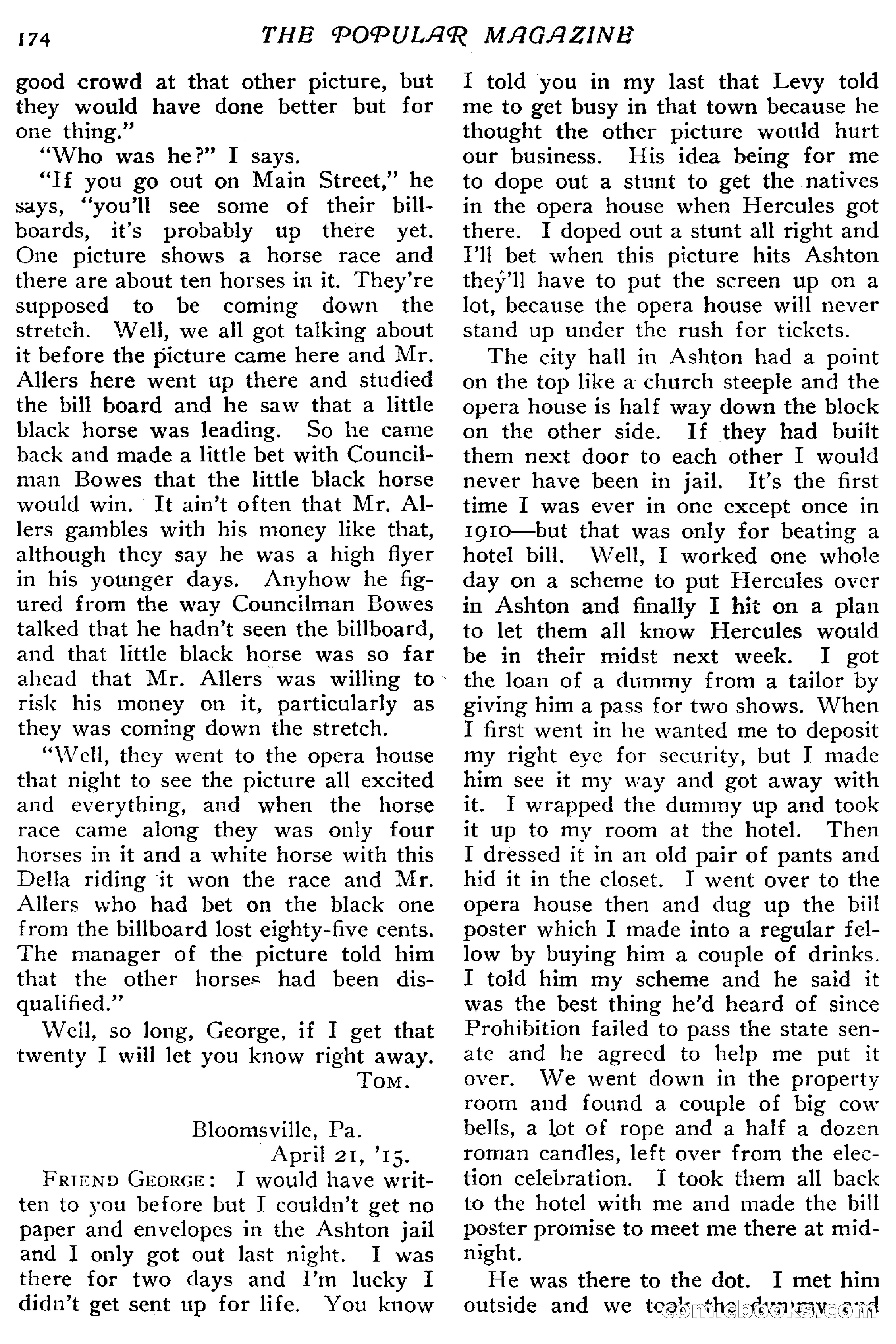 The Popular Magazine, January 7, 1916 — page 180 of 248