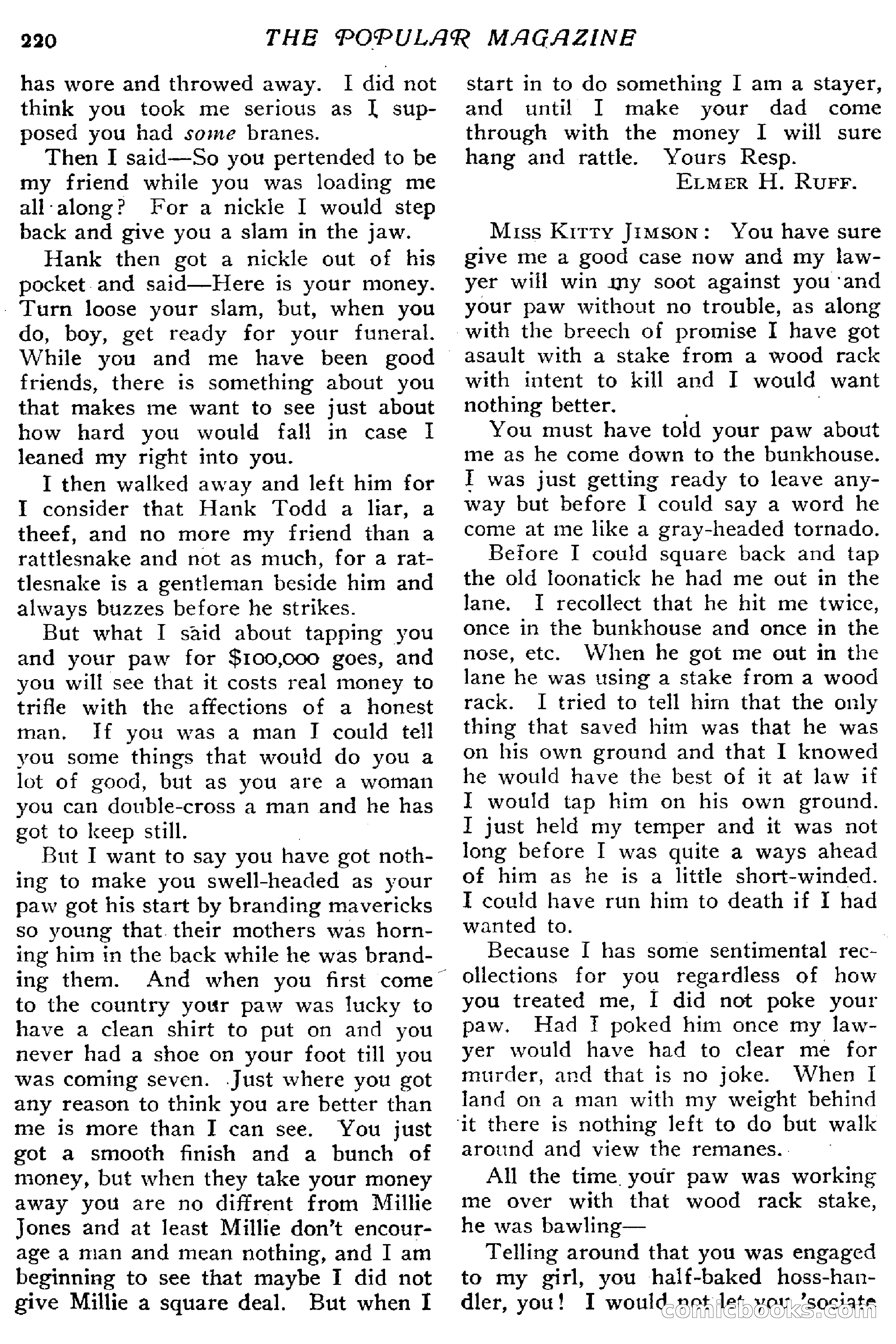 The Popular Magazine, January 7, 1916 — page 226 of 248