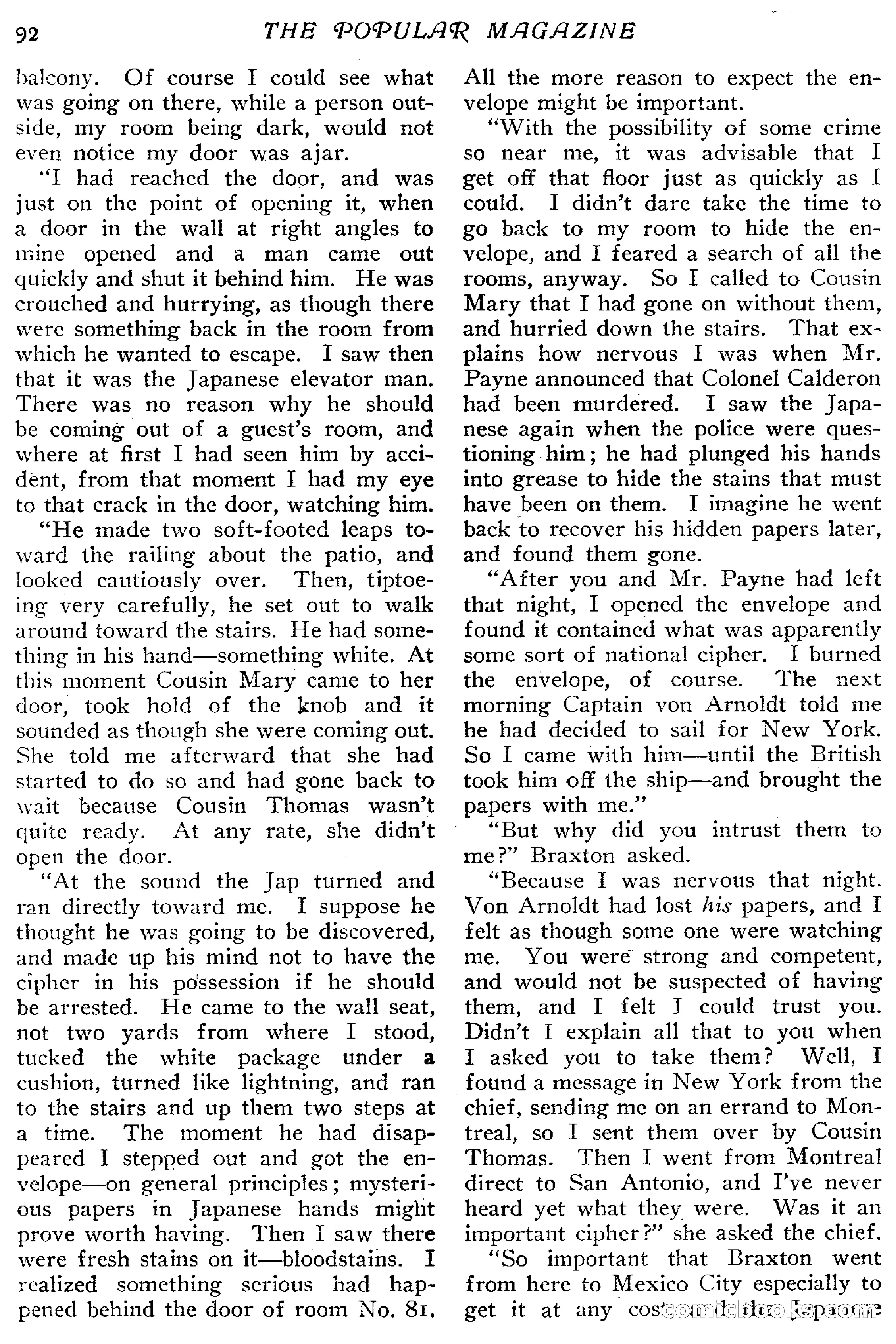 The Popular Magazine, December 20, 1916 — page 98 of 220