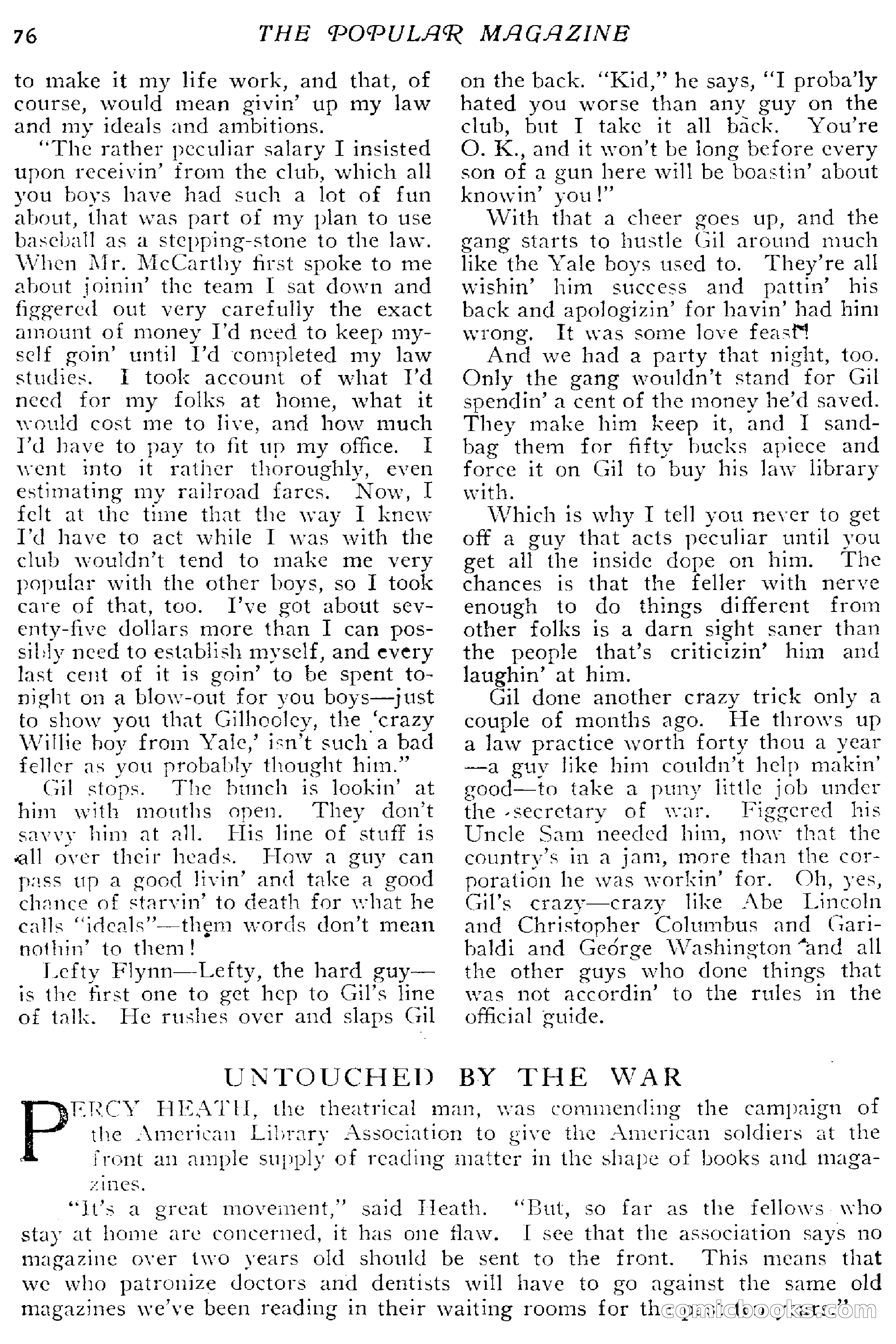 The Popular Magazine, April 20, 1918 — page 78 of 232