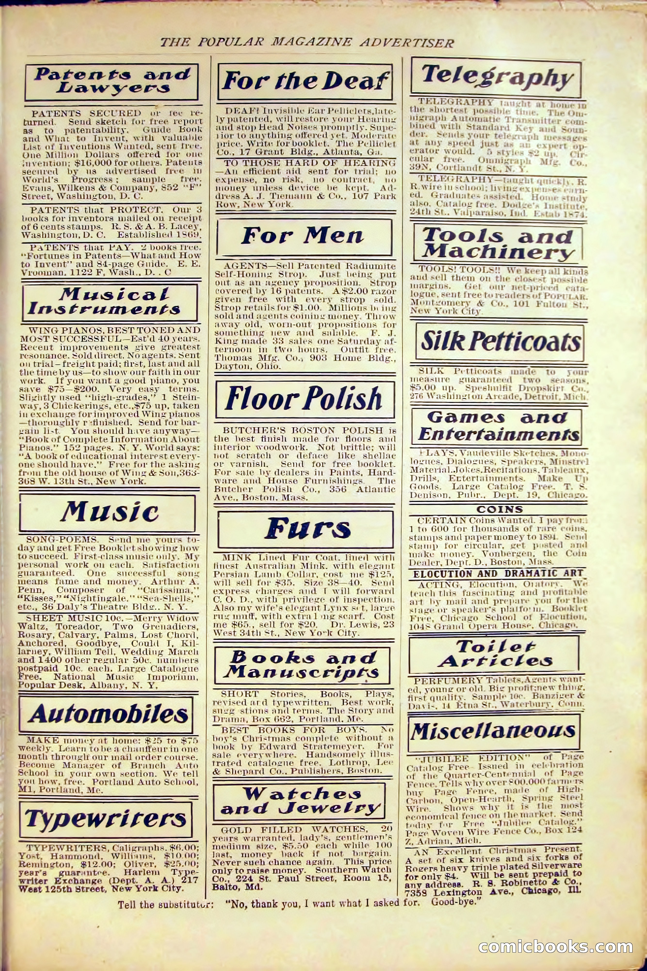 The Popular Magazine, December 1908 — page 251 of 268