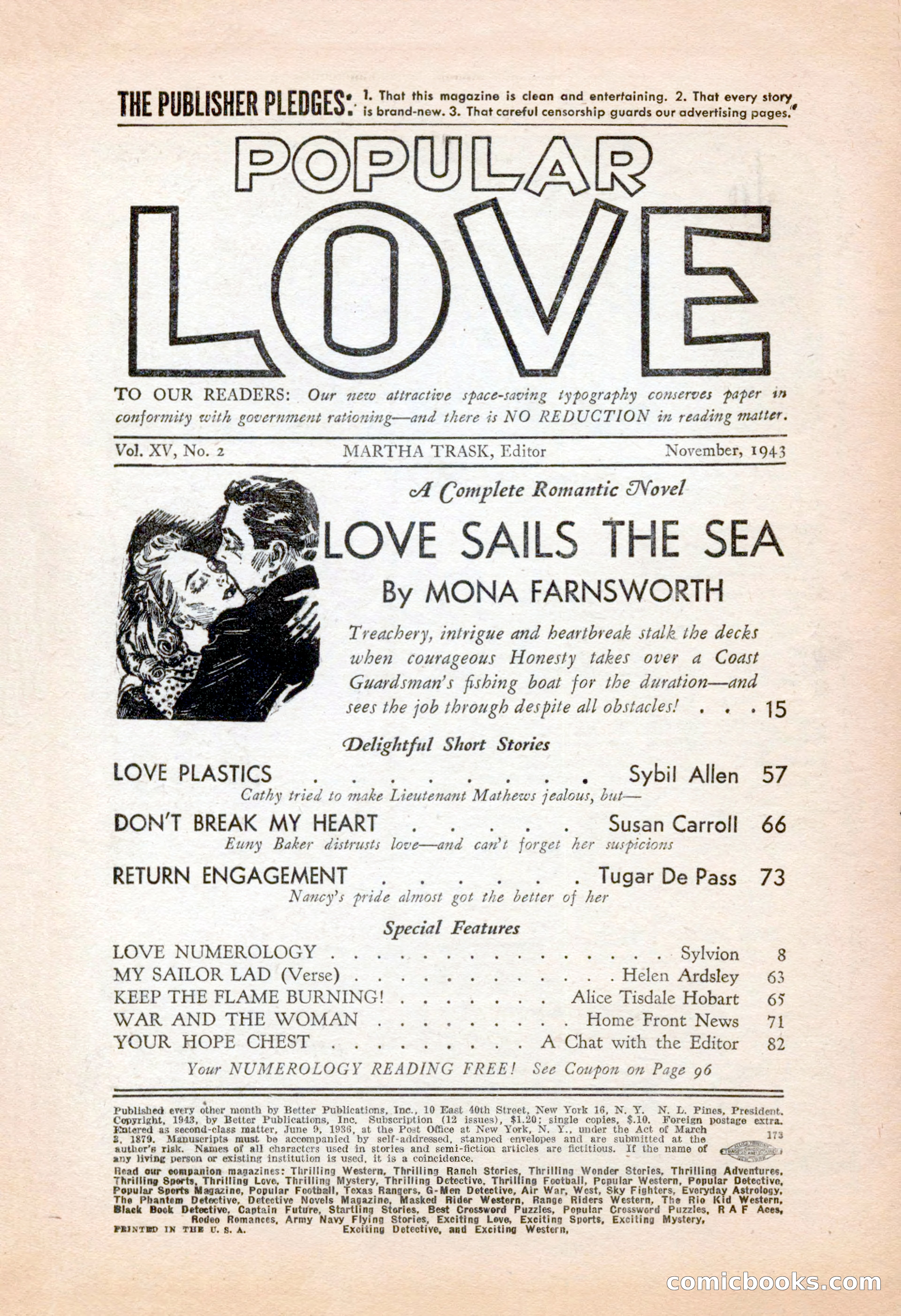 Popular Love, November 1943 — page 4 of 100