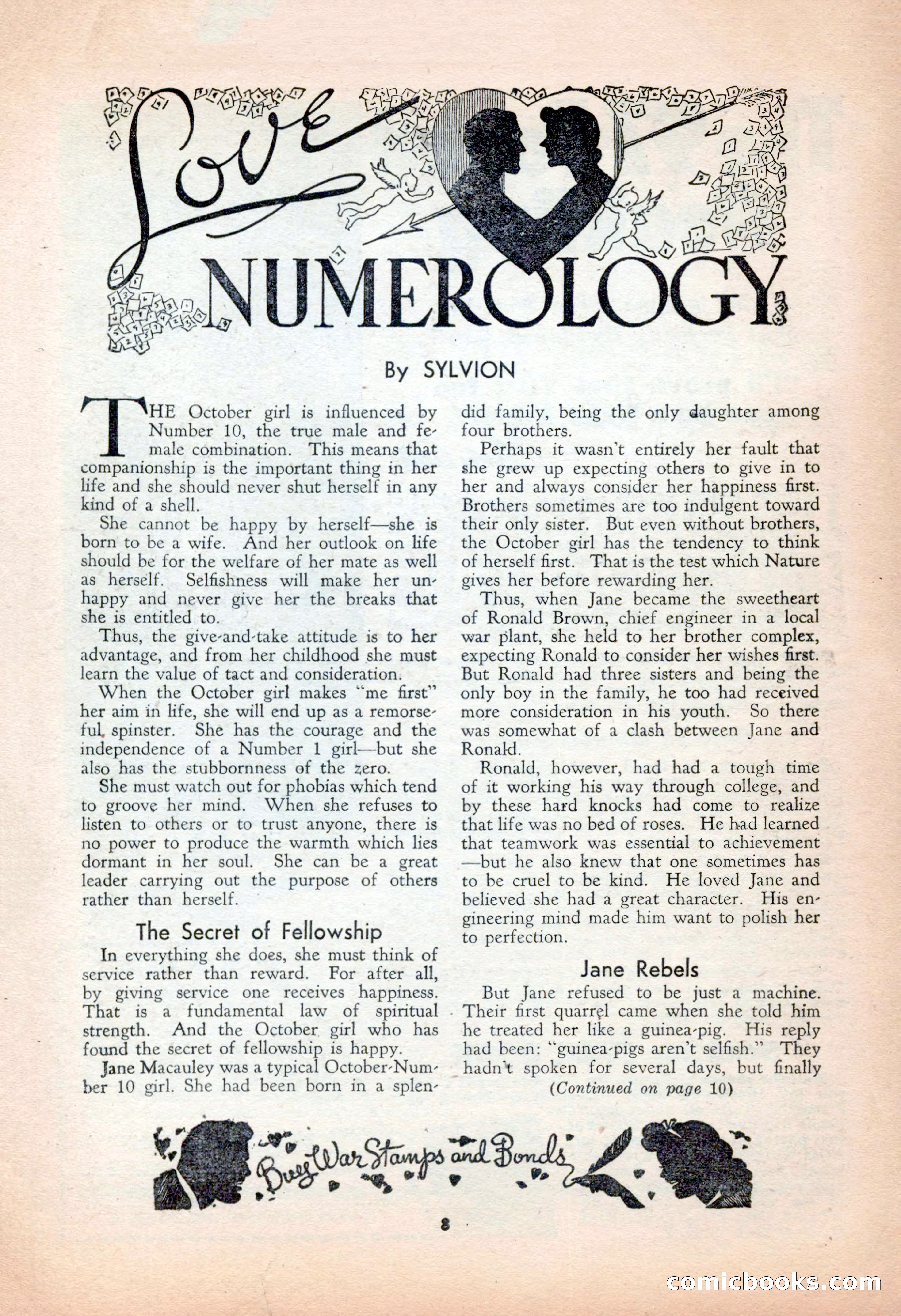 Popular Love, November 1943 — page 8 of 100