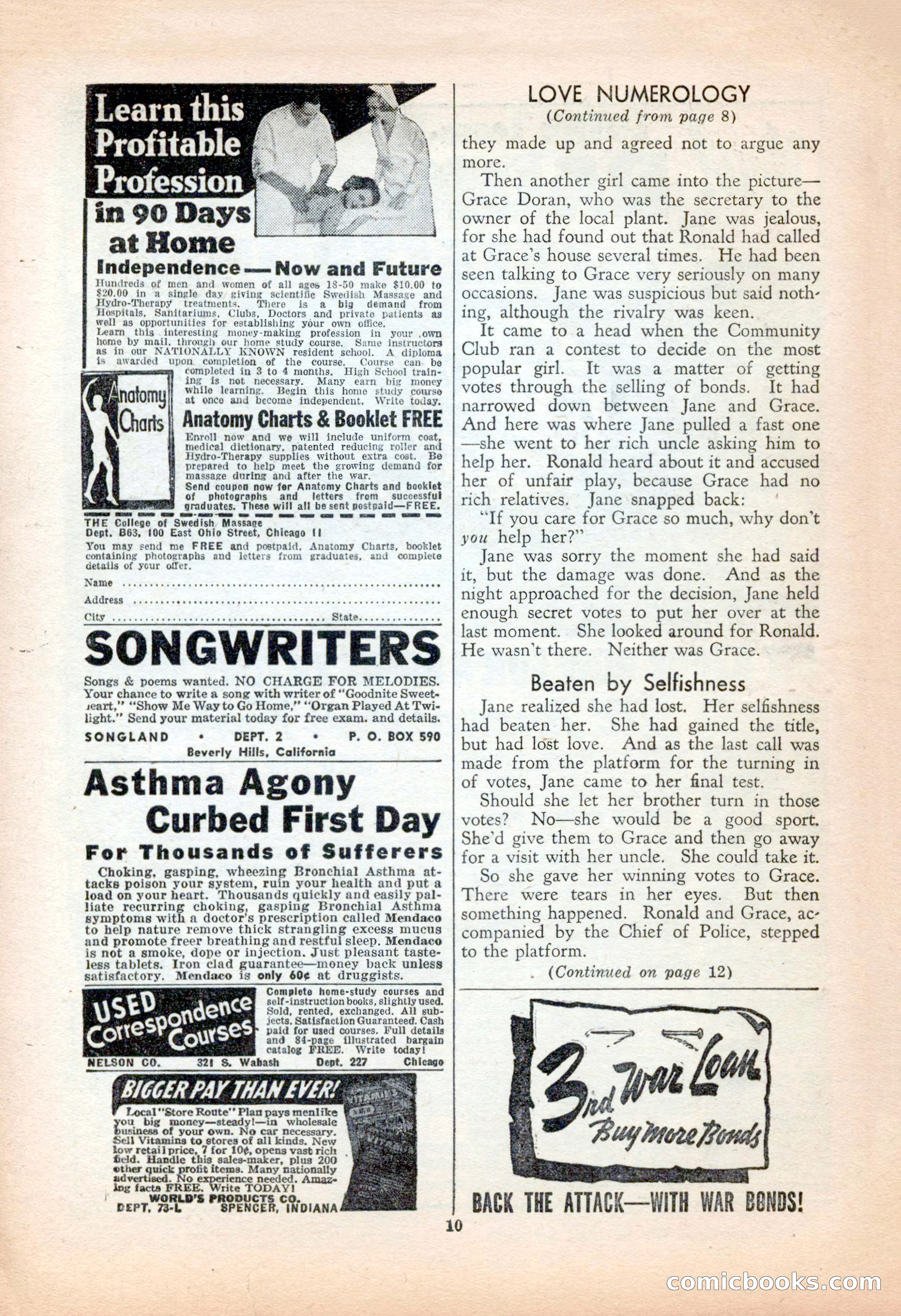 Popular Love, November 1943 — page 10 of 100