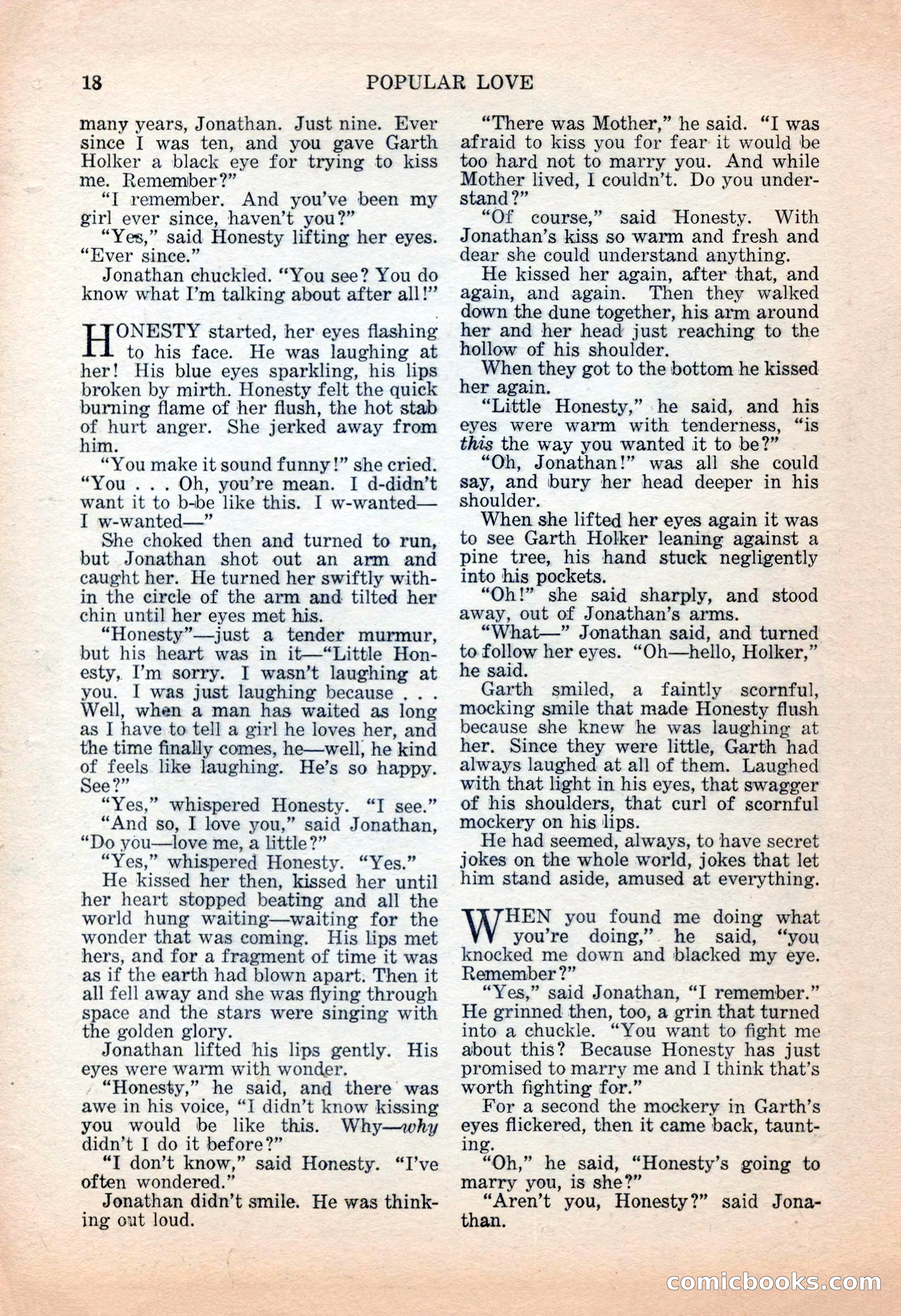 Popular Love, November 1943 — page 18 of 100