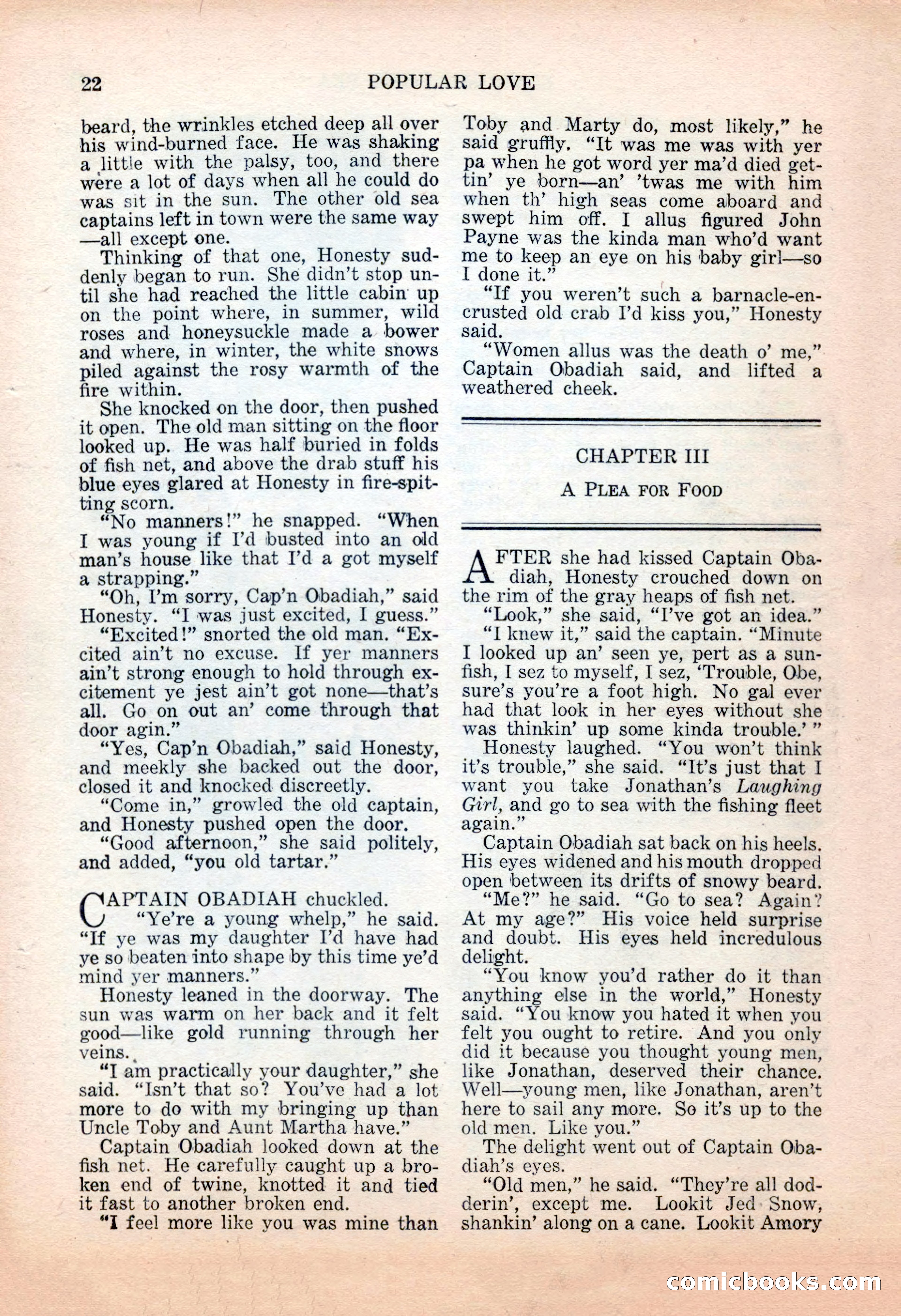 Popular Love, November 1943 — page 22 of 100