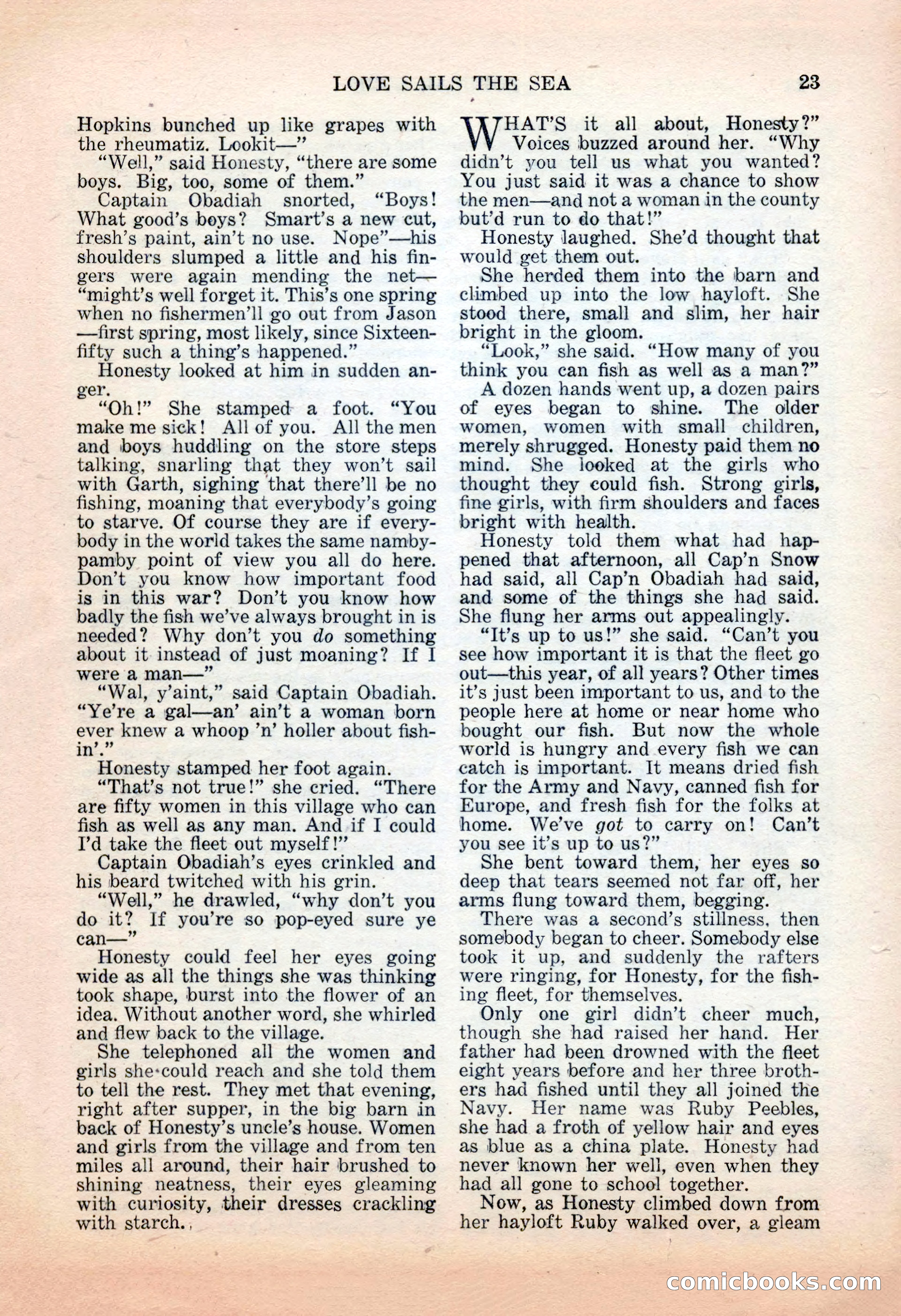 Popular Love, November 1943 — page 23 of 100