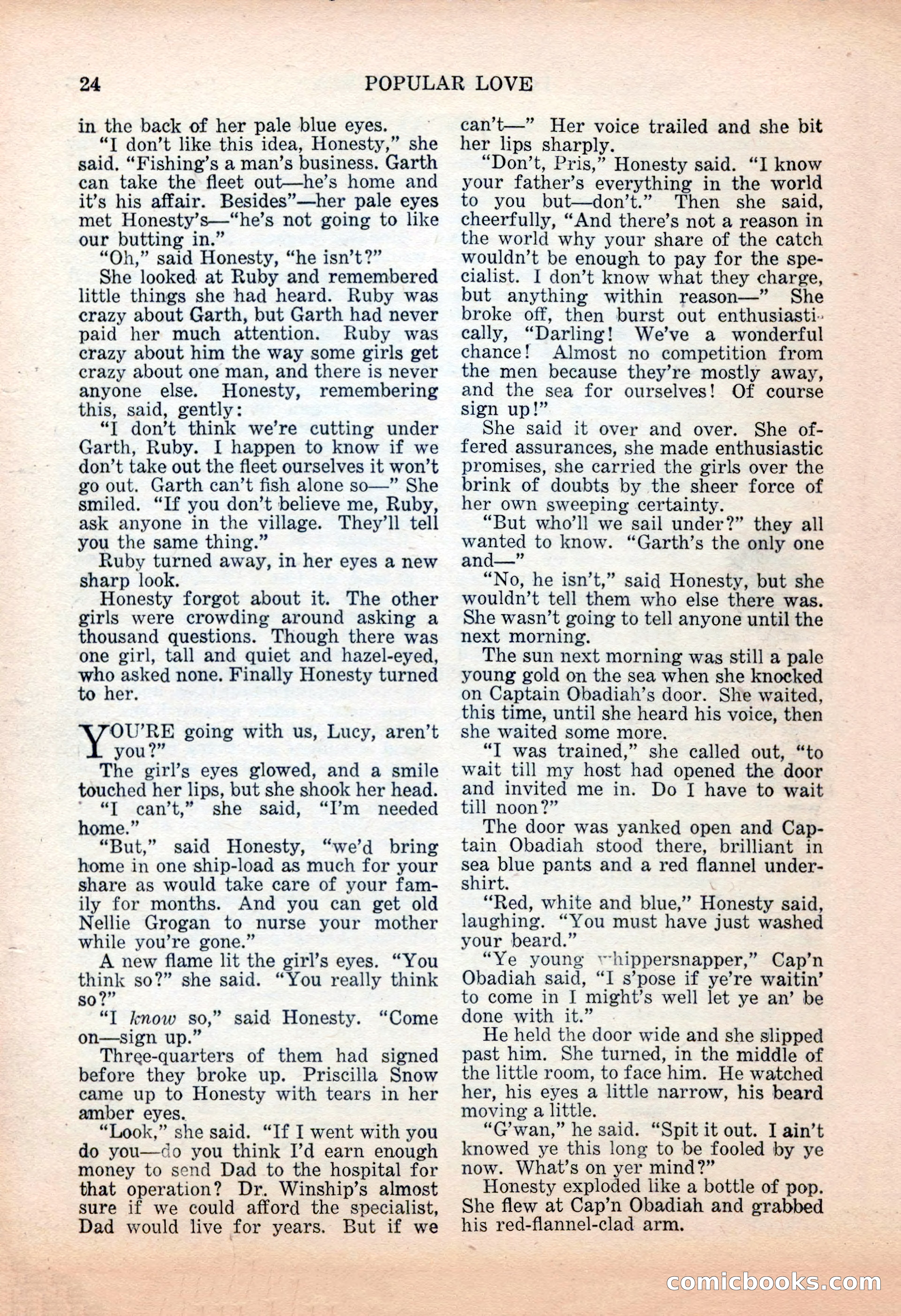 Popular Love, November 1943 — page 24 of 100