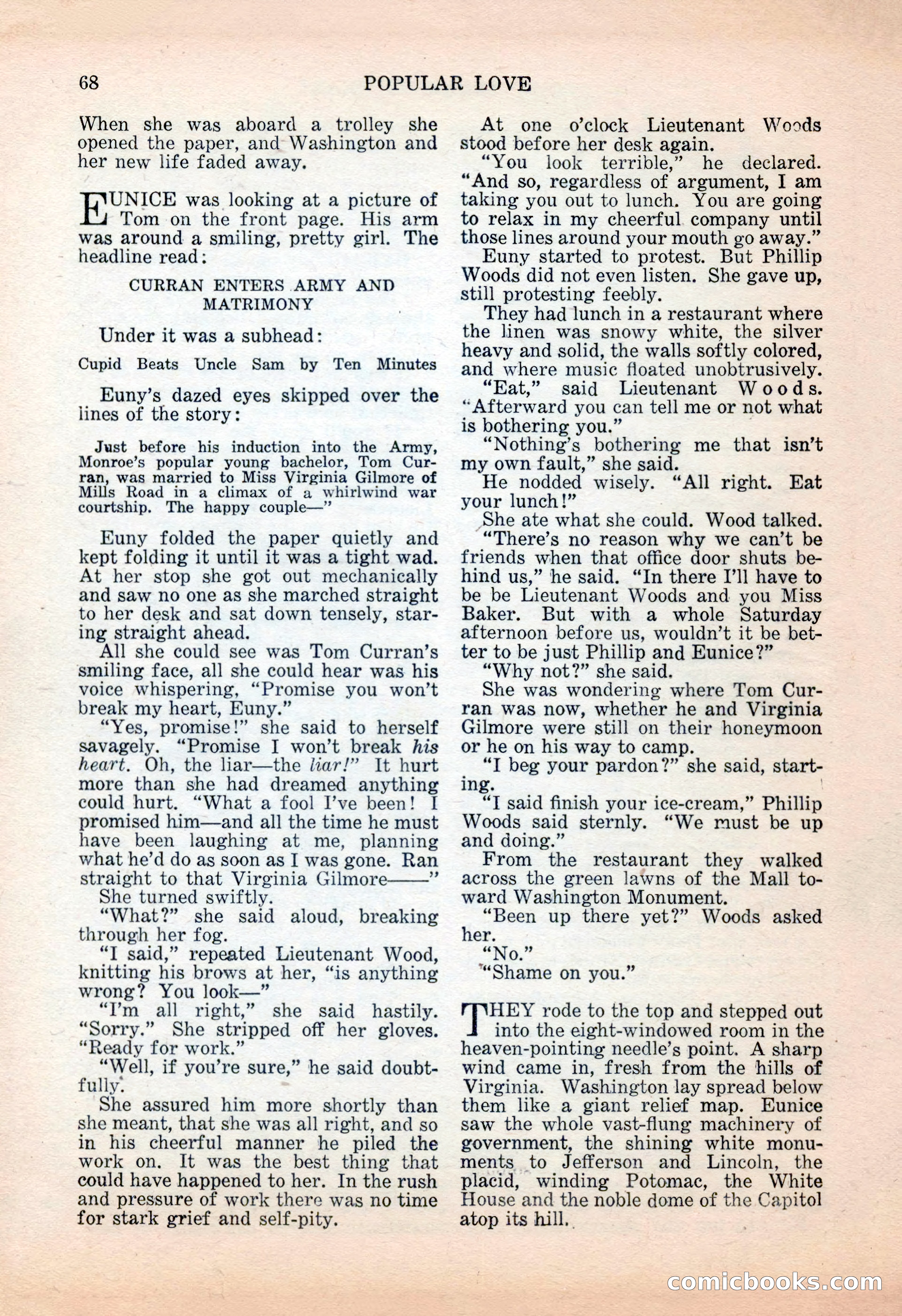Popular Love, November 1943 — page 68 of 100