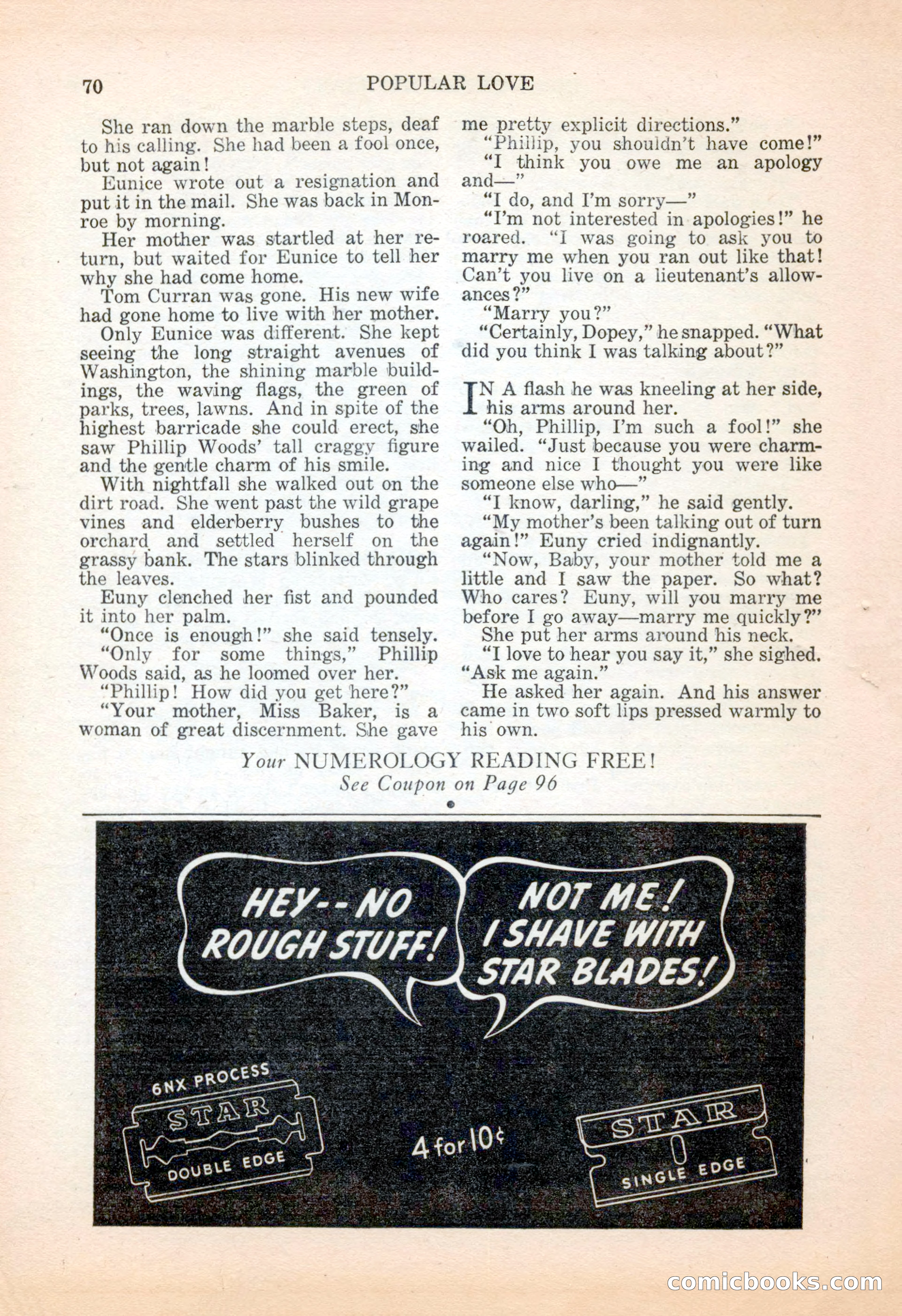 Popular Love, November 1943 — page 70 of 100