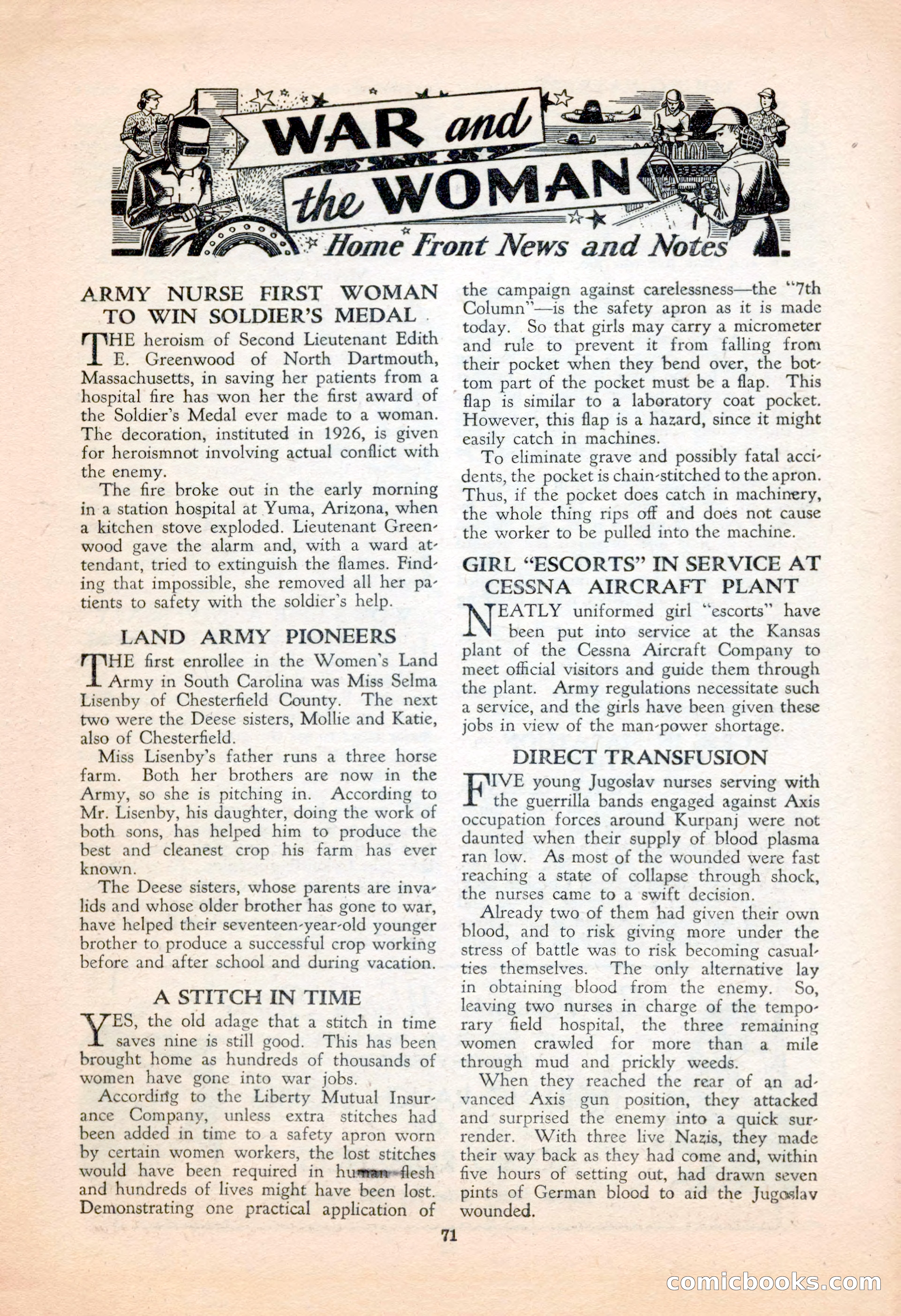 Popular Love, November 1943 — page 71 of 100
