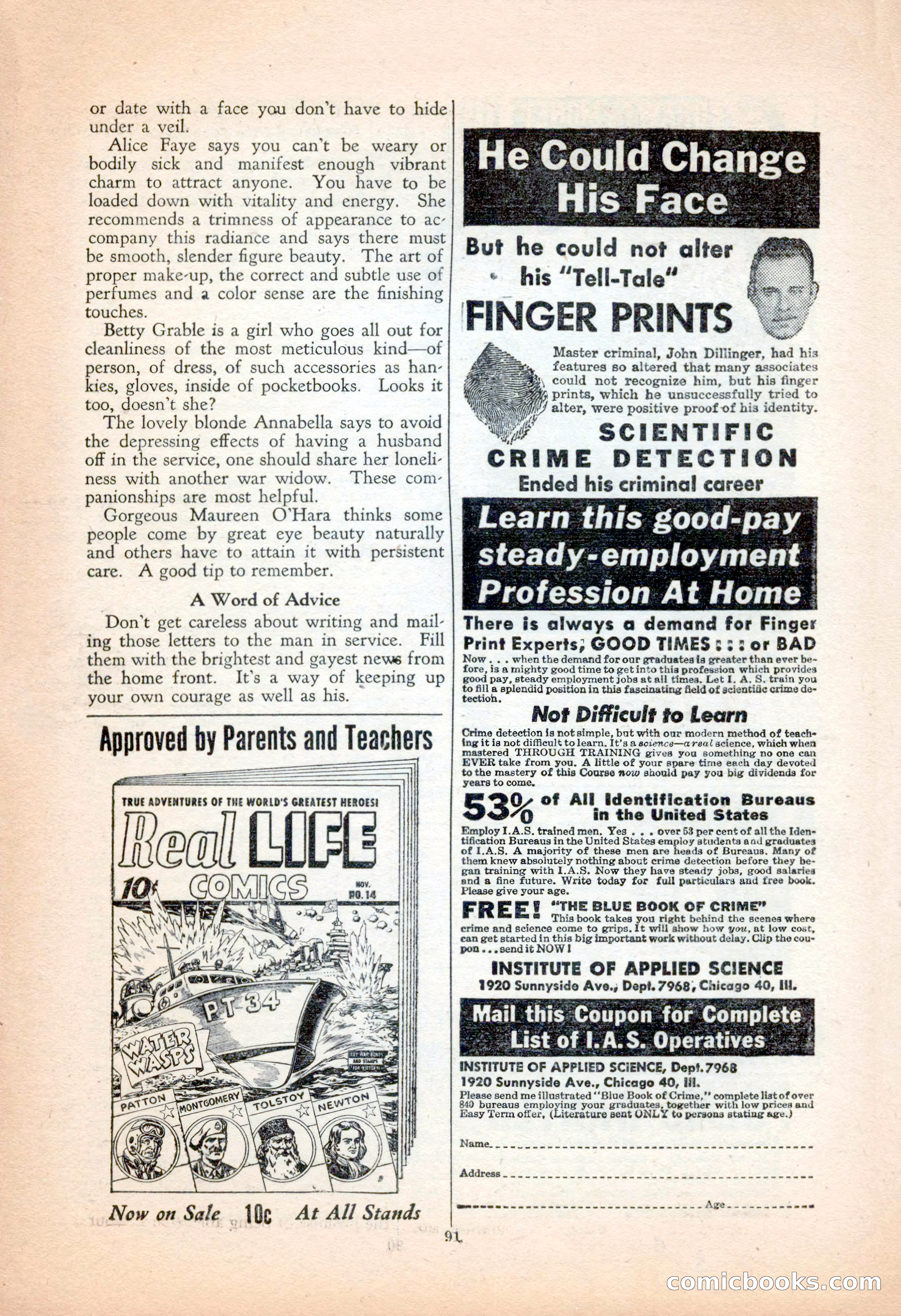 Popular Love, November 1943 — page 91 of 100