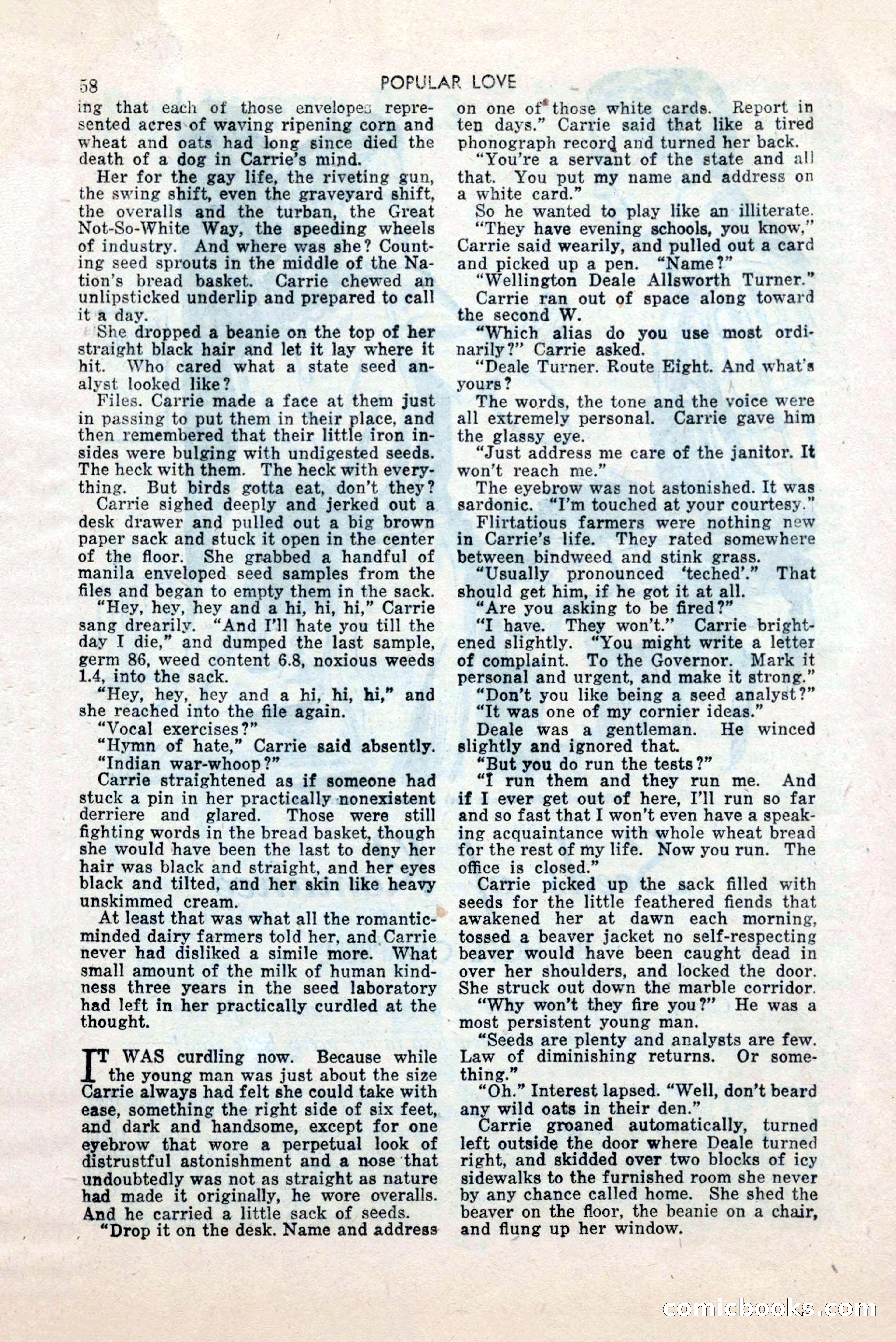 Popular Love, May 1945 — page 58 of 84