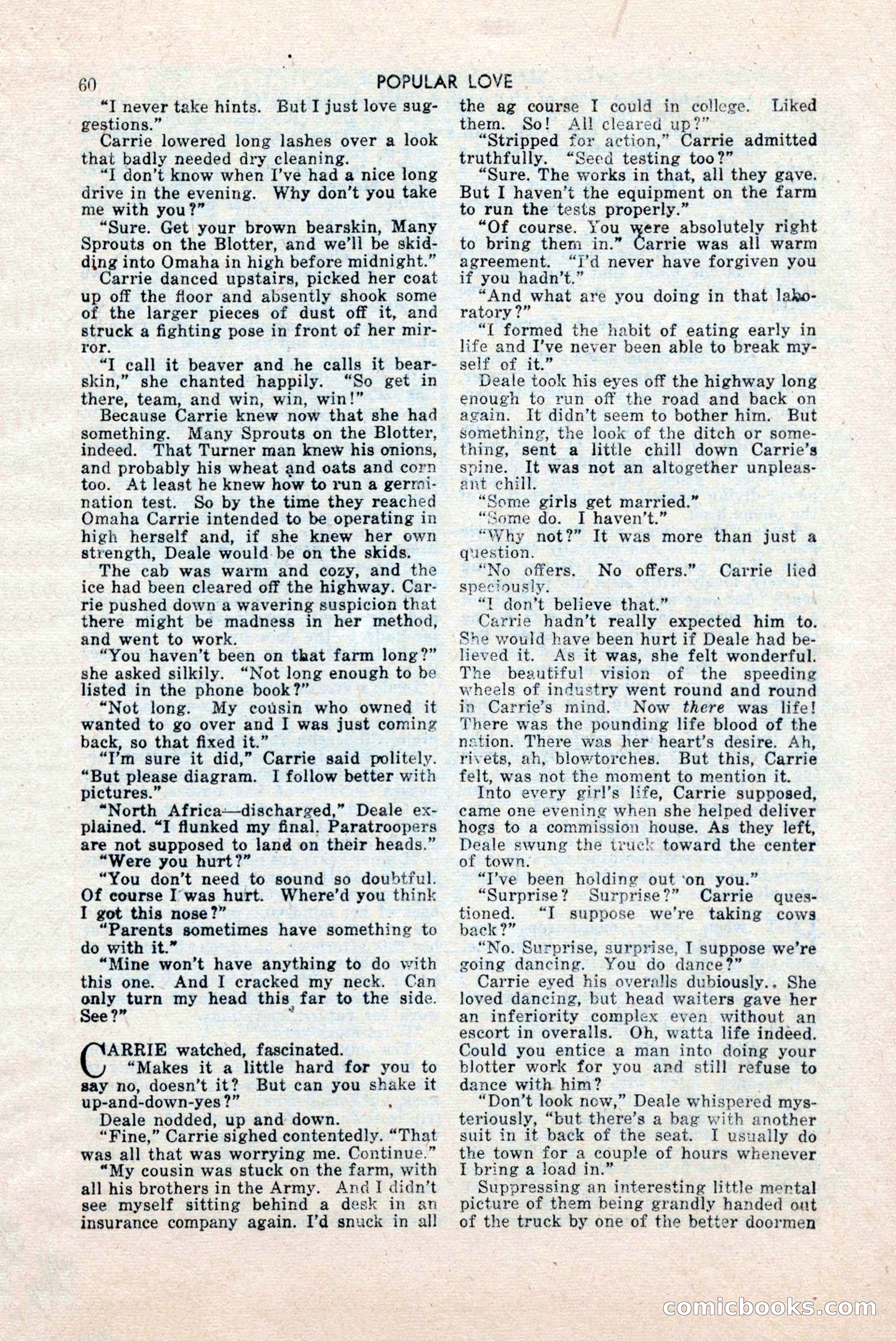 Popular Love, May 1945 — page 60 of 84