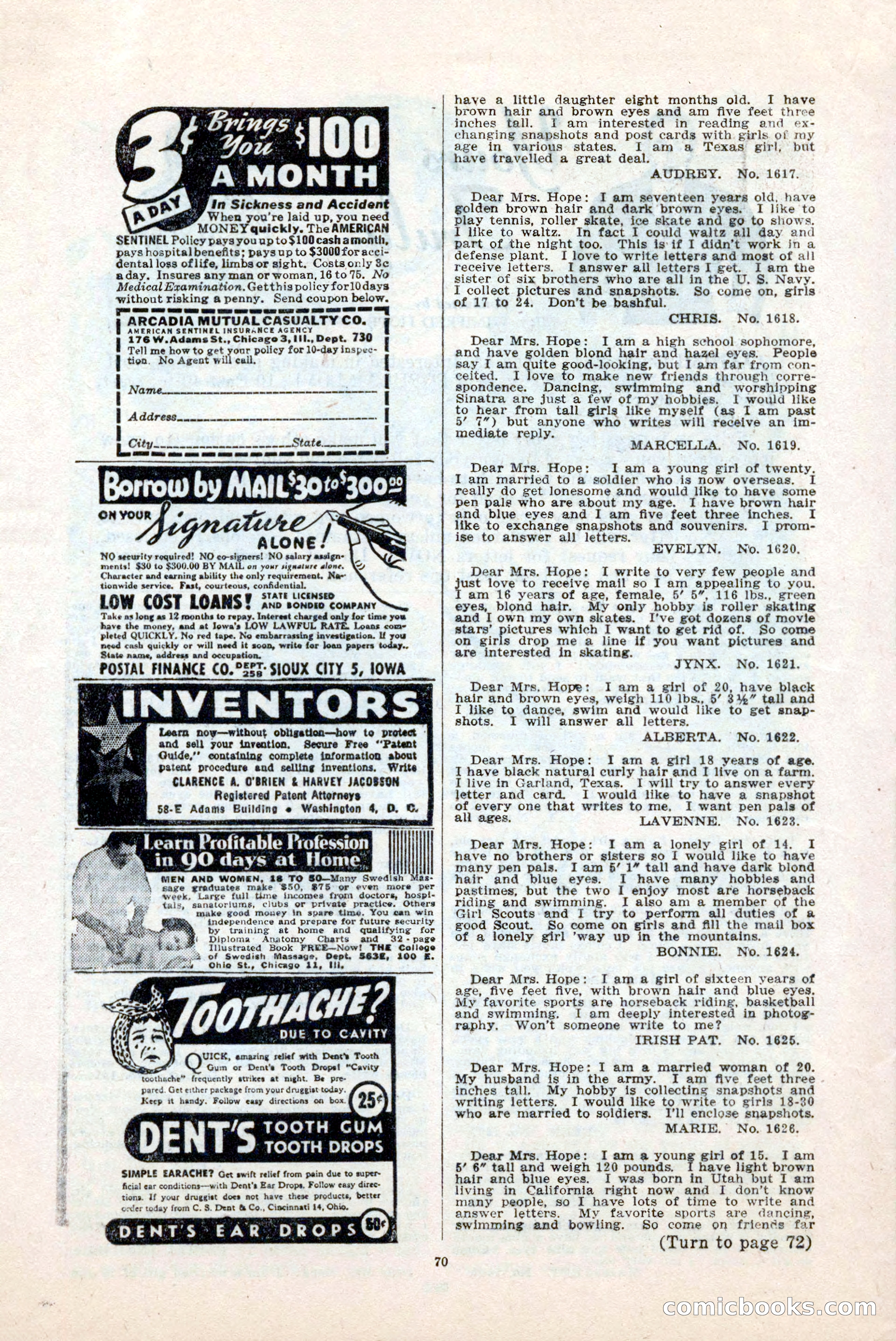 Popular Love, May 1945 — page 70 of 84